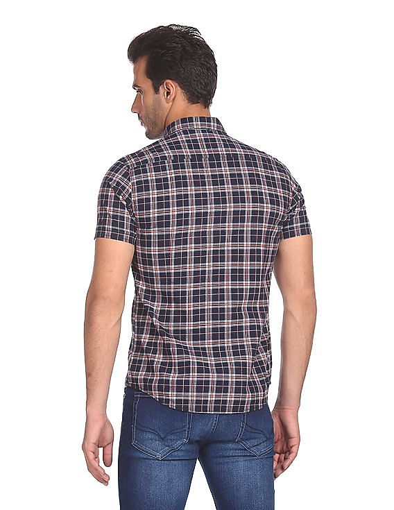 Flying Machine Short Sleeve Check Shirt