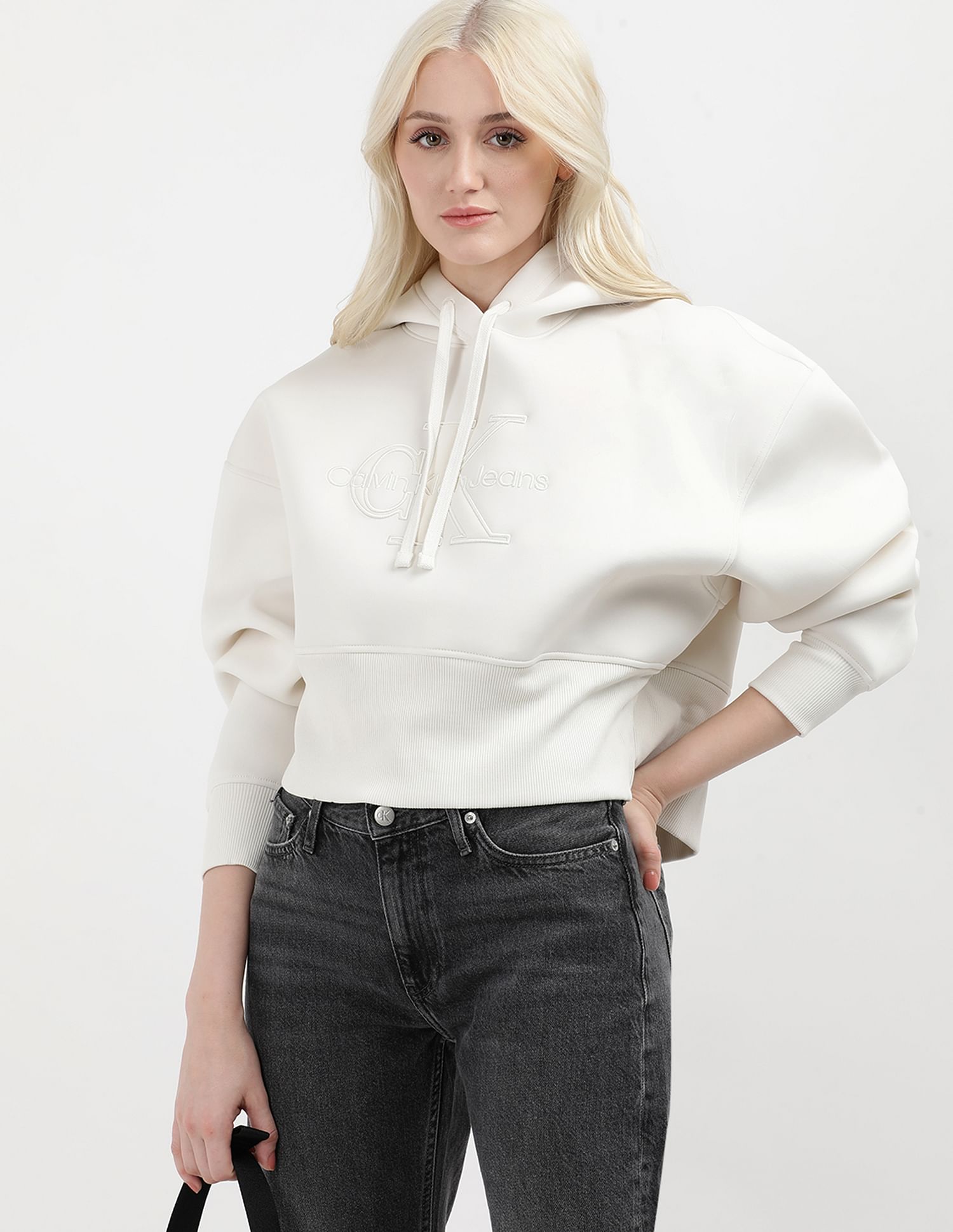 Calvin Klein Scuba Premium Monogram Hood Sweatshirt