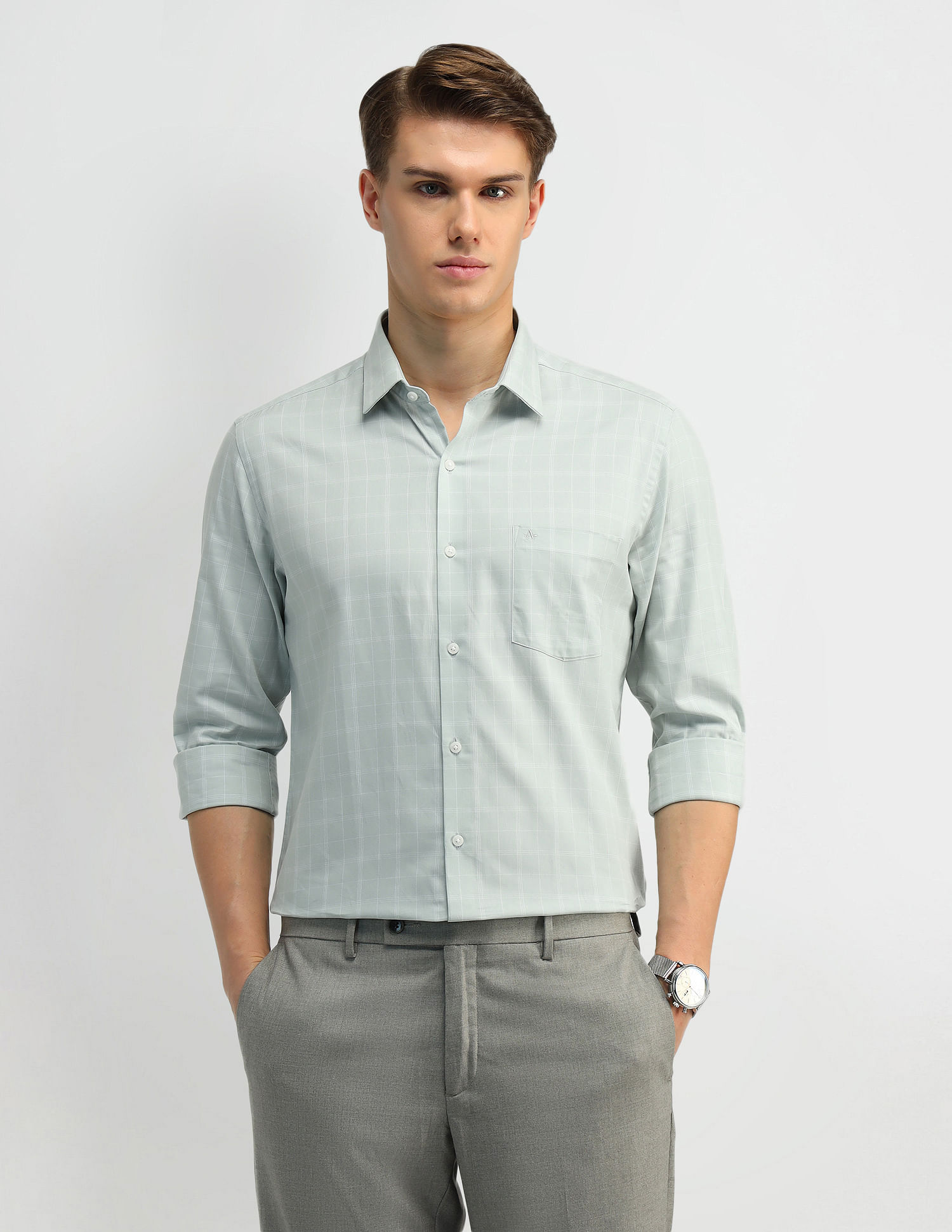 Arrow Tartan Check Twill Formal Shirt