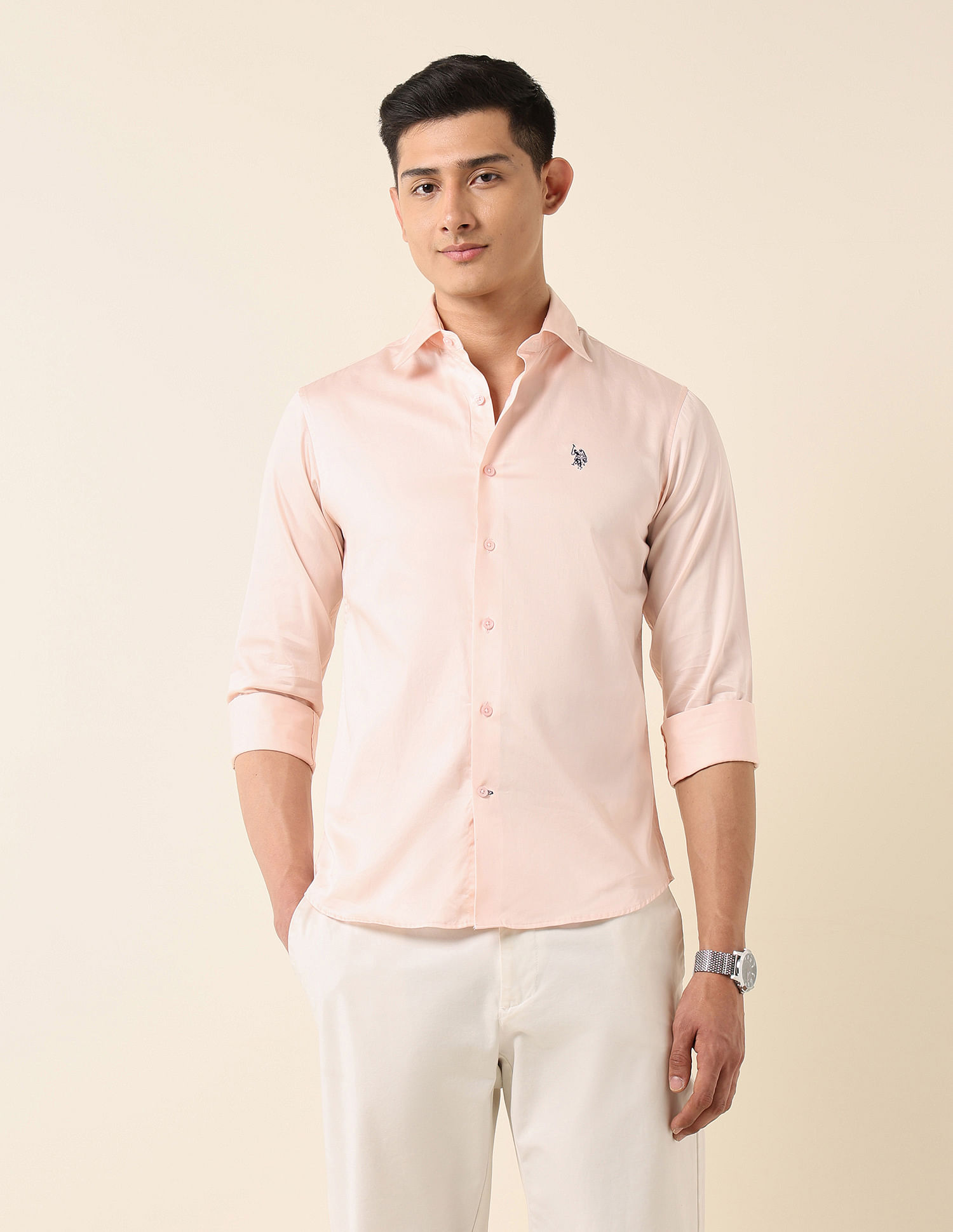 U.S. Polo Assn. Solid Pure Cotton Shirt