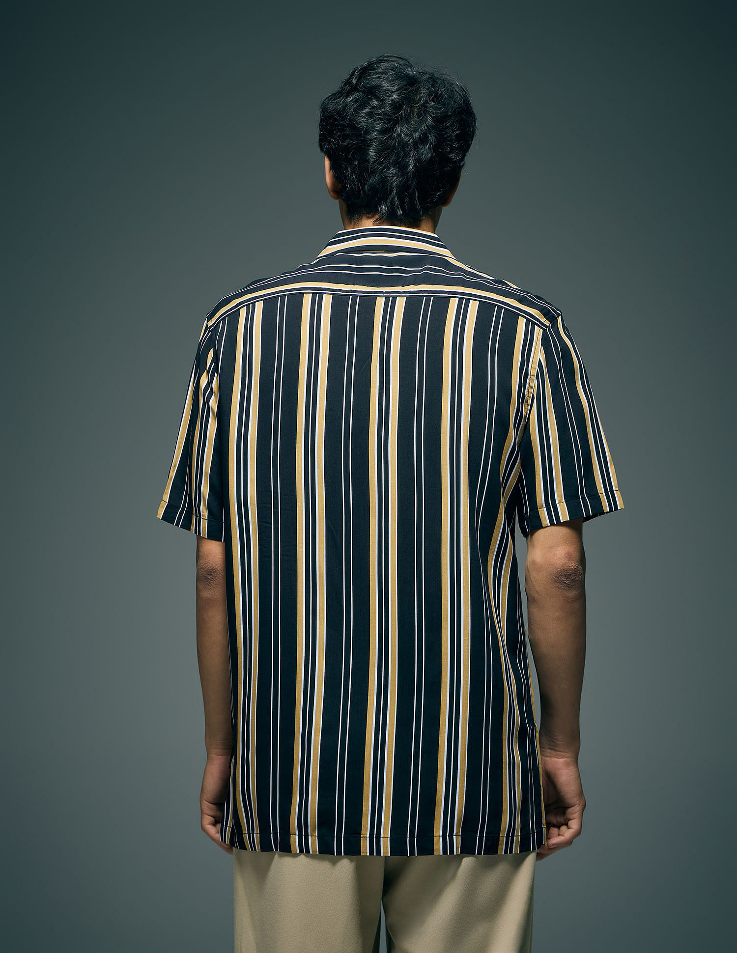 Flying Machine Vertical Striped Original Cuban Shirt