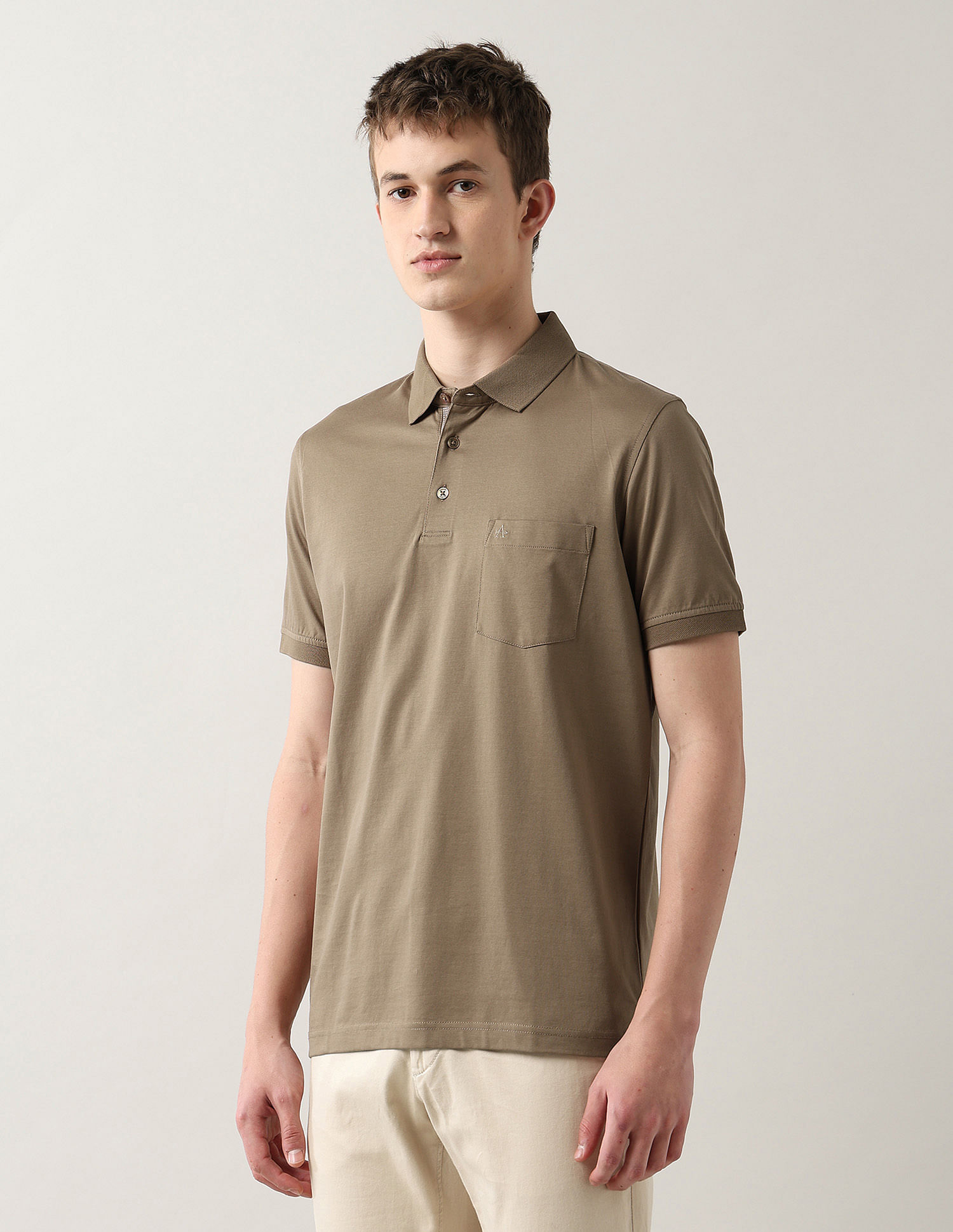 Arrow Solid Regular Fit Polo Shirt
