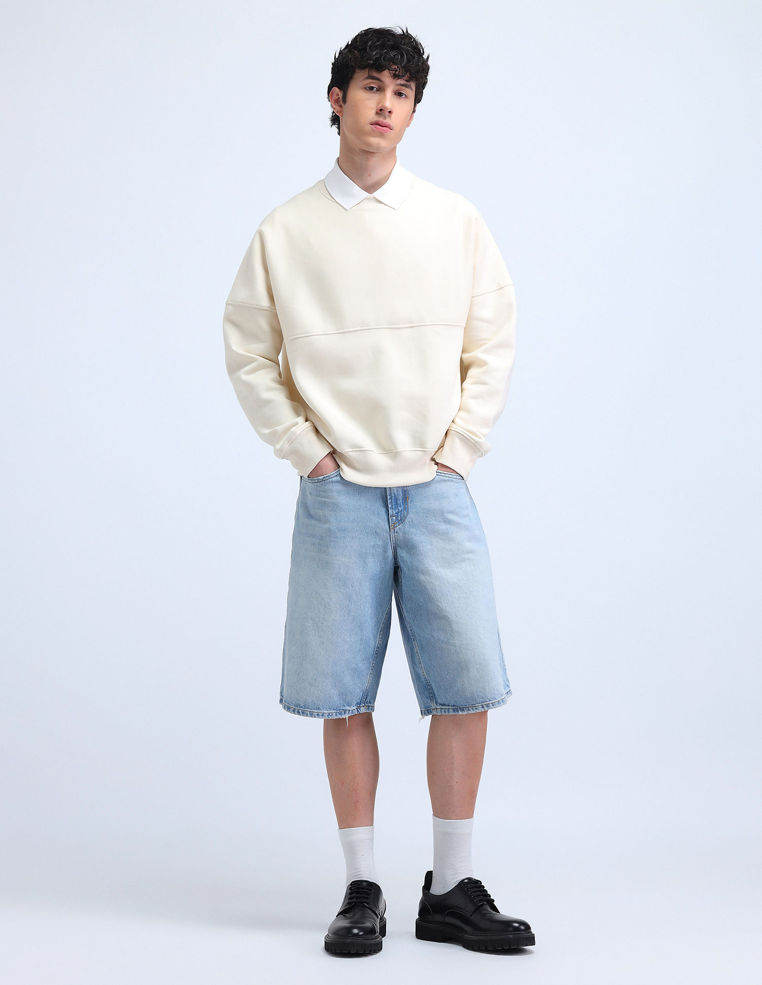 Flying Machine Pure Cotton Oversized Sweatshirt
