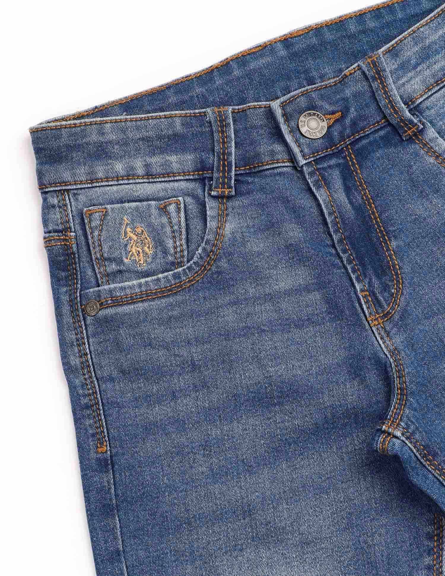 U.S. Polo Assn. Kids Boys Relaxed Fit Blue Jeans