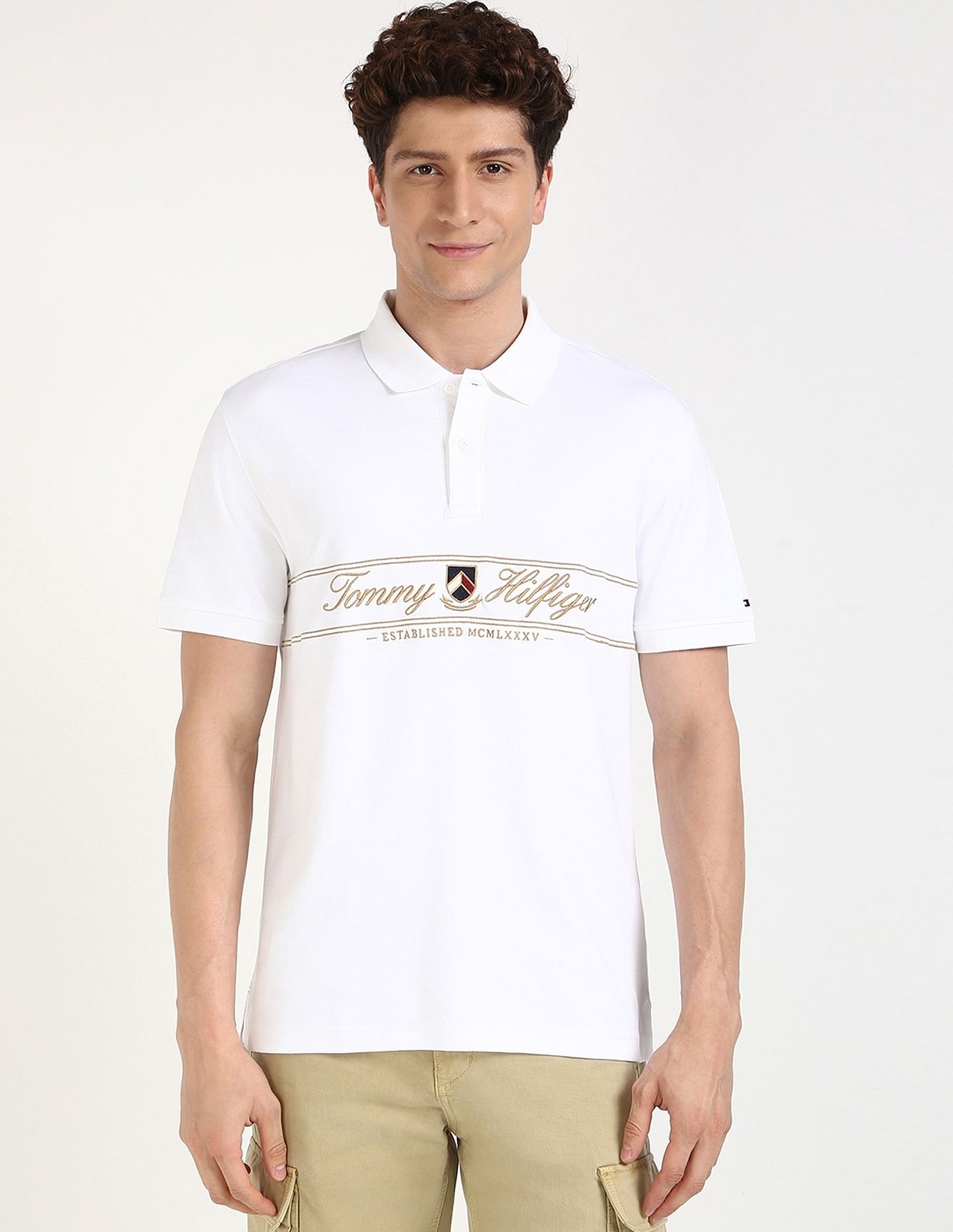 Tommy Hilfiger Embroidered Logo Regular-Fit Cotton Polo Shirt