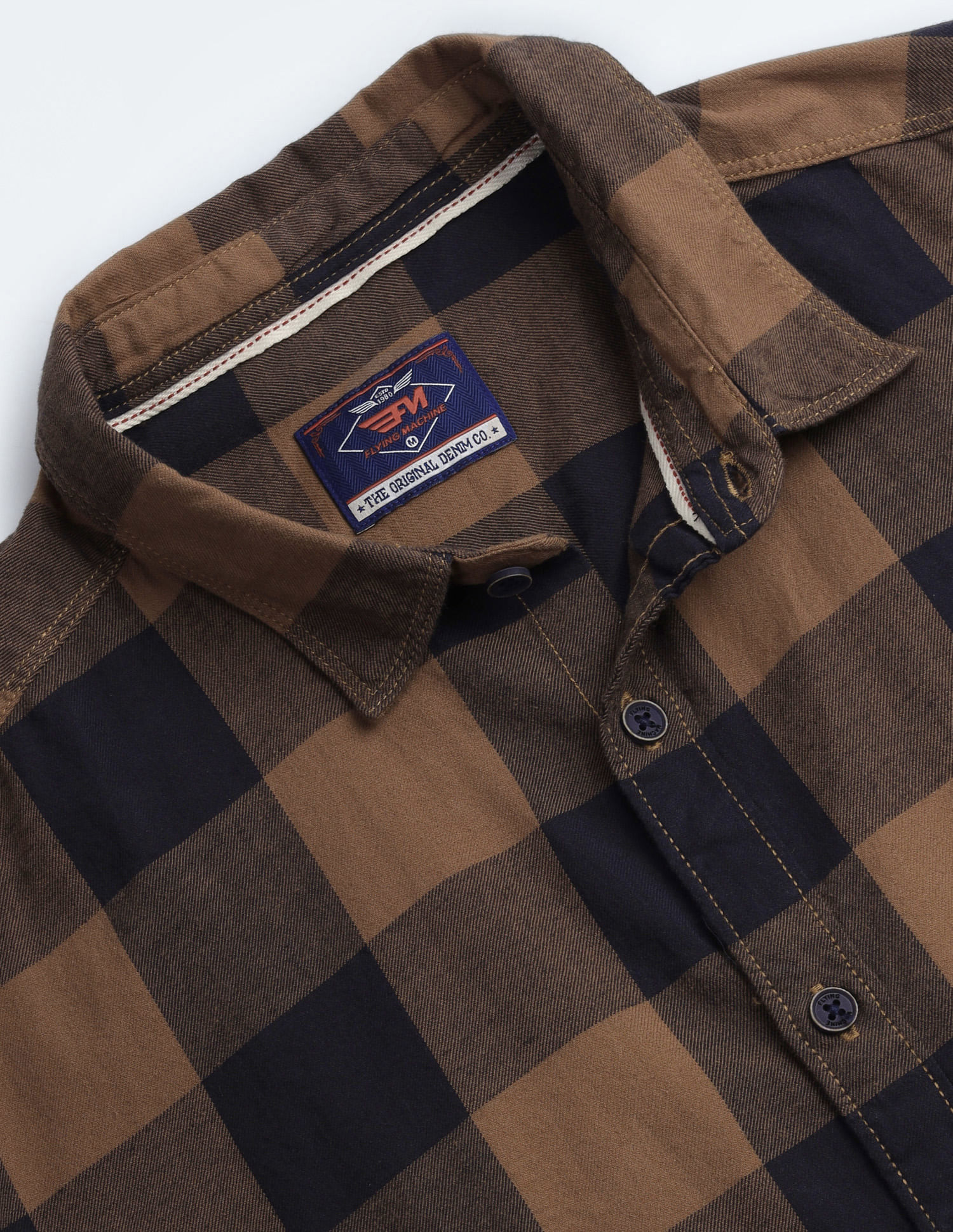 Flying Machine Buffalo Check Cotton Shirt