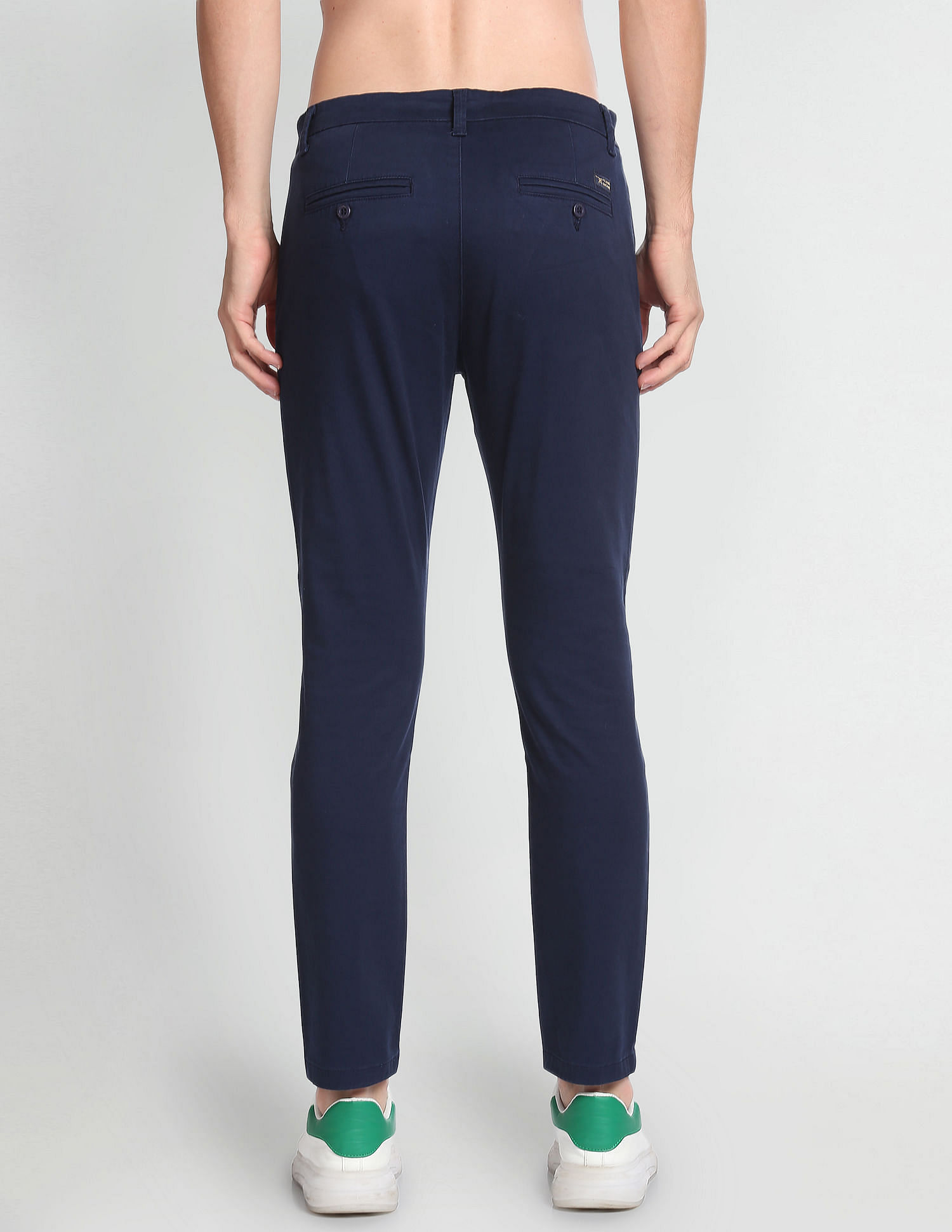 Flying Machine Slim Tapered Solid Trousers