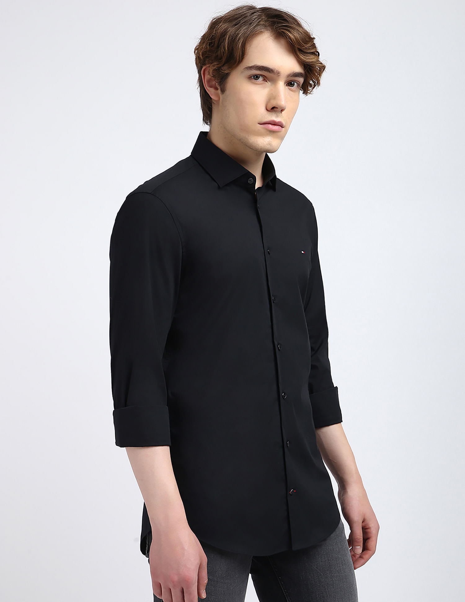 Tommy Hilfiger Poplin Solid Slim Fit Shirt
