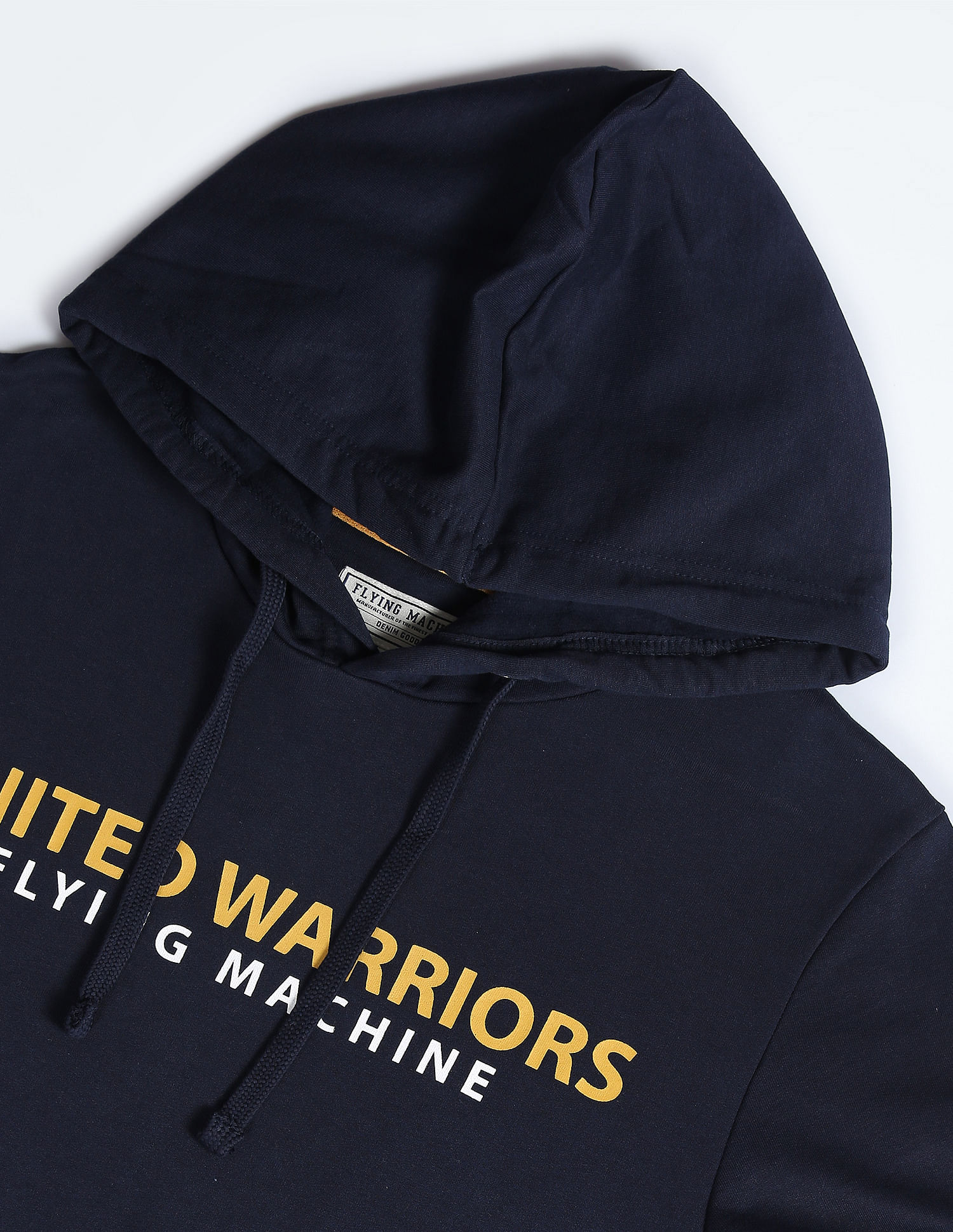 Flying Machine Brand Print Hooded Sweatshirt