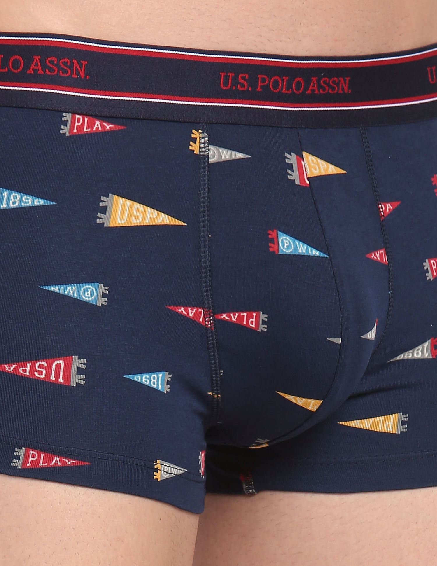USPA Innerwear All Over Print Ribbed Jersey I616 Trunks - Pack Of 1