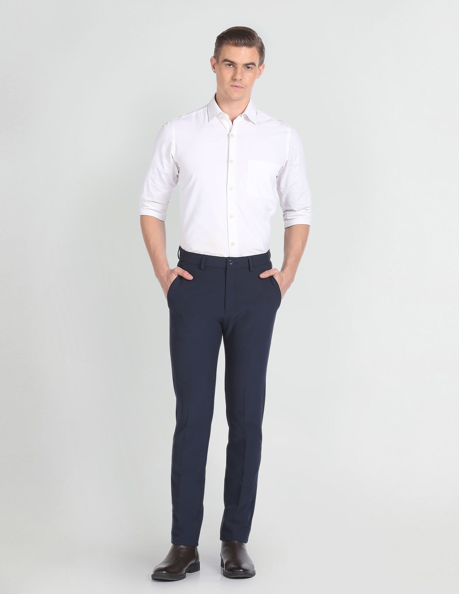 Arrow Newyork Jackson Super Slim Micro Check Trousers