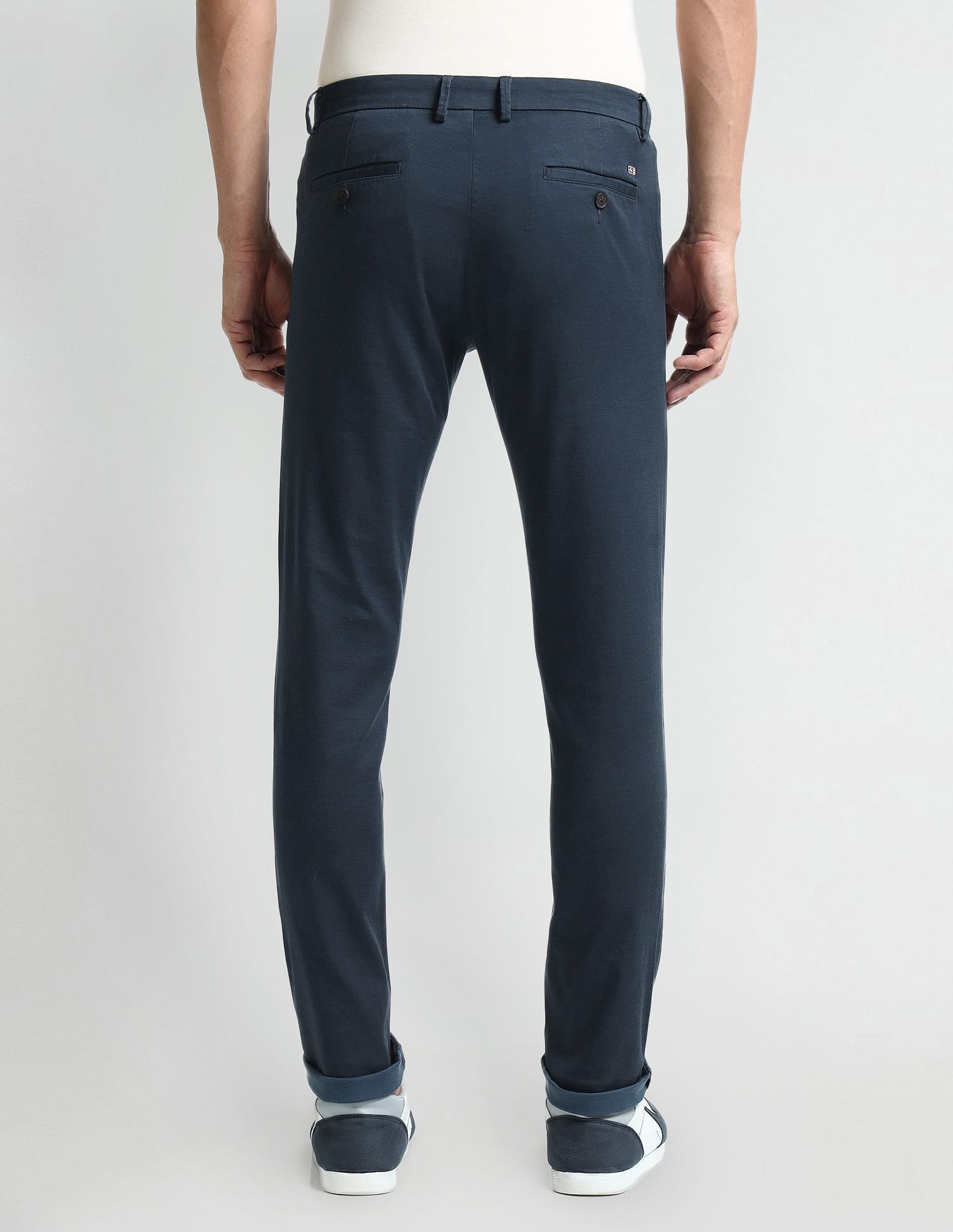 Arrow Sport Slim Fit Geometric Patterned Trousers