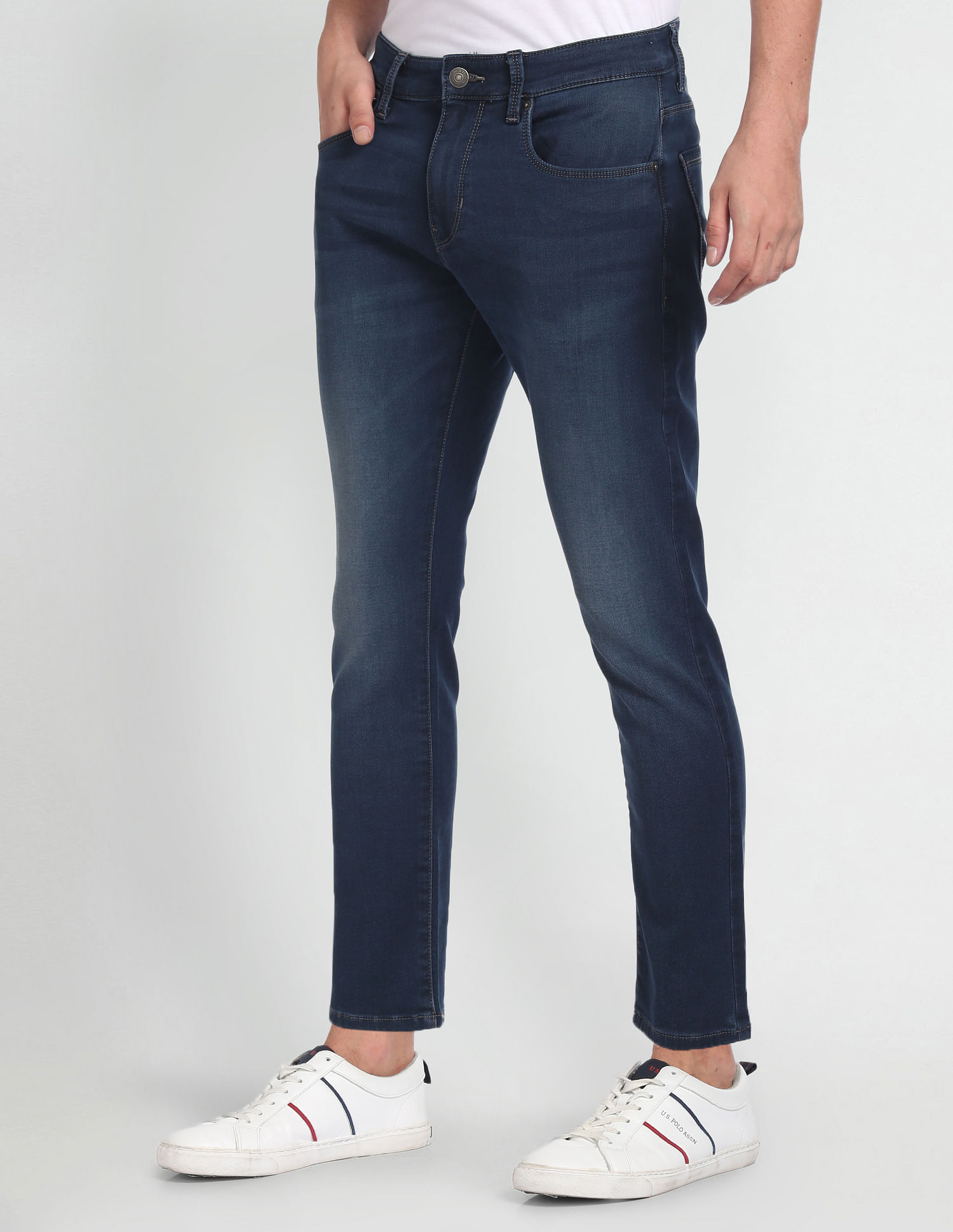 U.S. Polo Assn. Denim Co. Henry Cropped Fit Blue Jeans