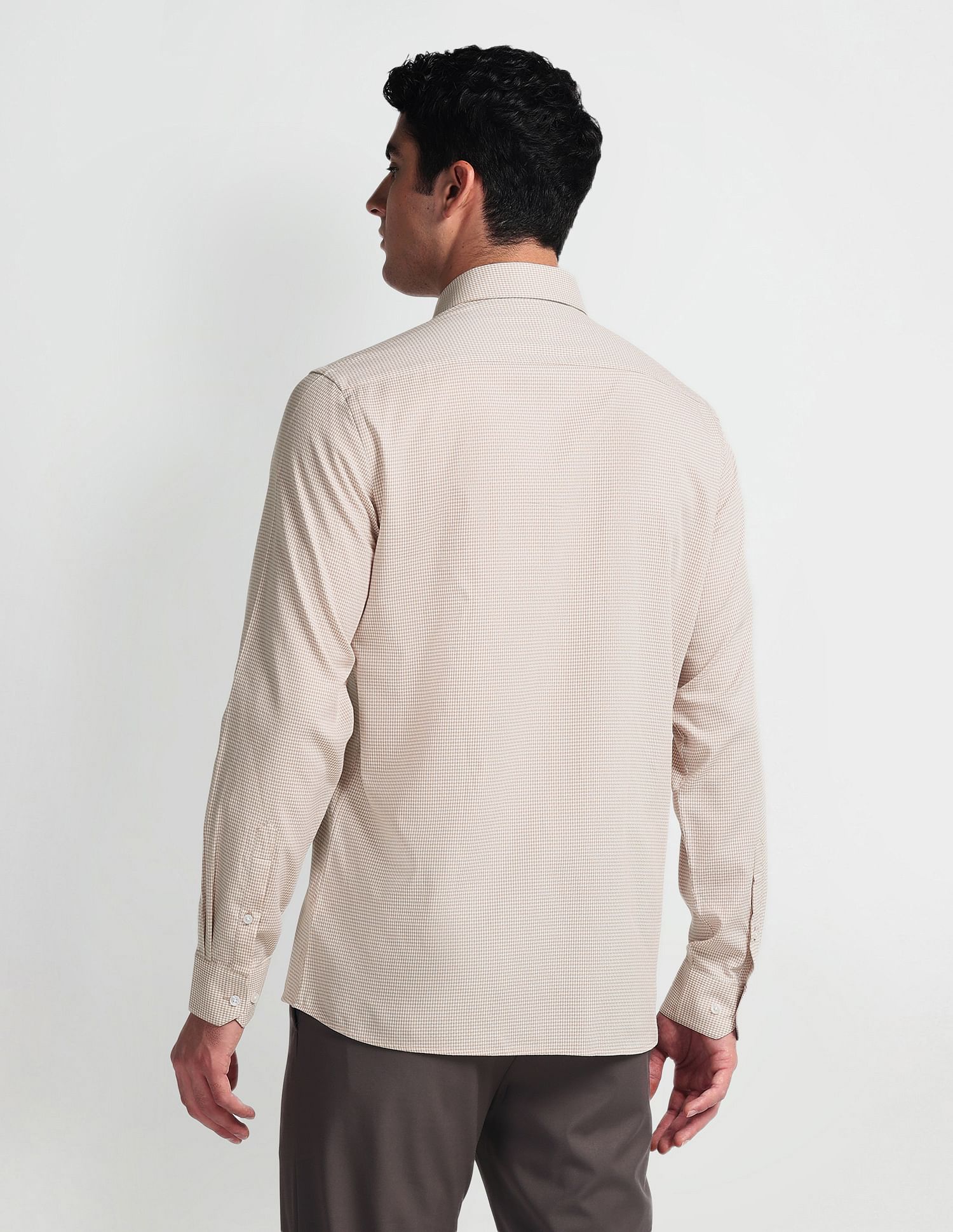 Arrow Self Design Manhattan Slim Fit Shirt