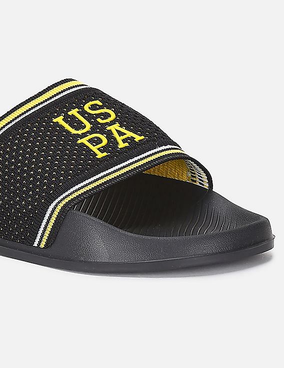 U.S. Polo Assn. Men Open Toe Tipped Lightweight Breyton Slides