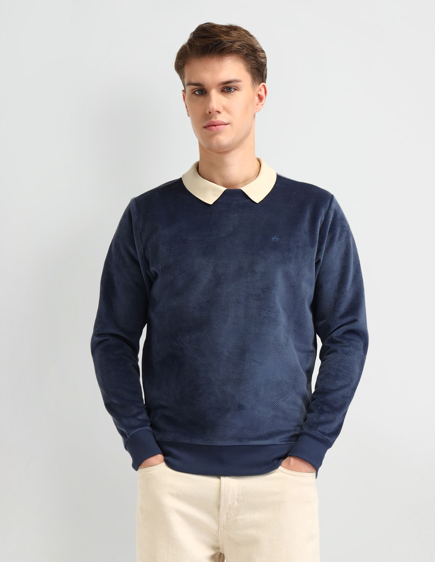 Arrow Textured Dobby Weave Trouser