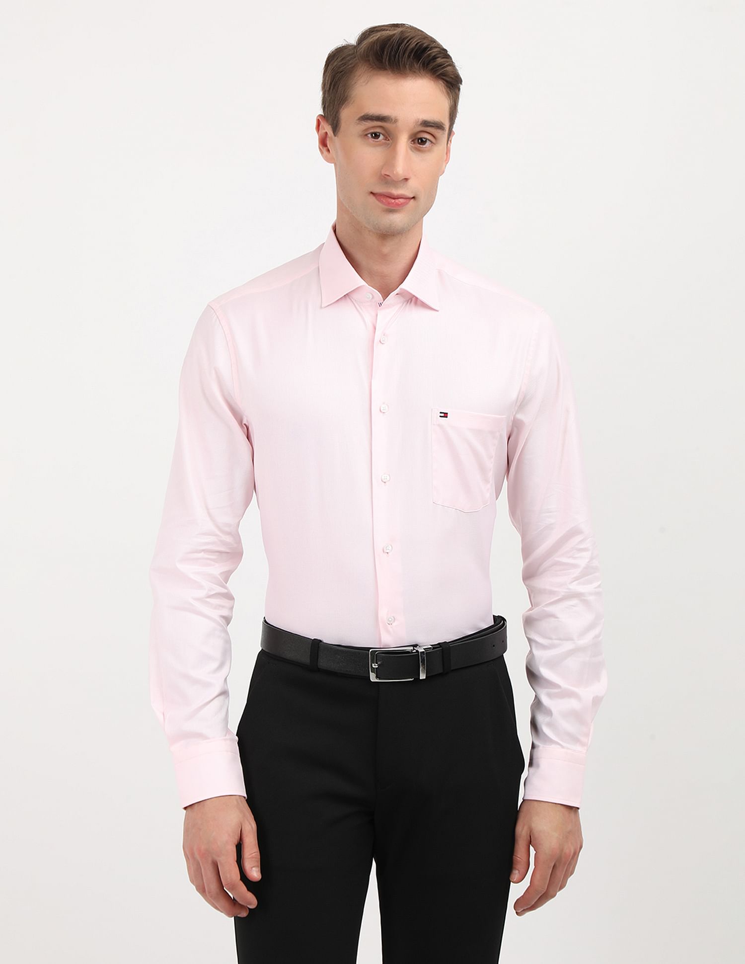 Tommy Hilfiger Solid Engineered Regular Shirt