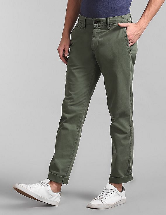 Vintage wash khakis in 2024 slim fit with gapflex