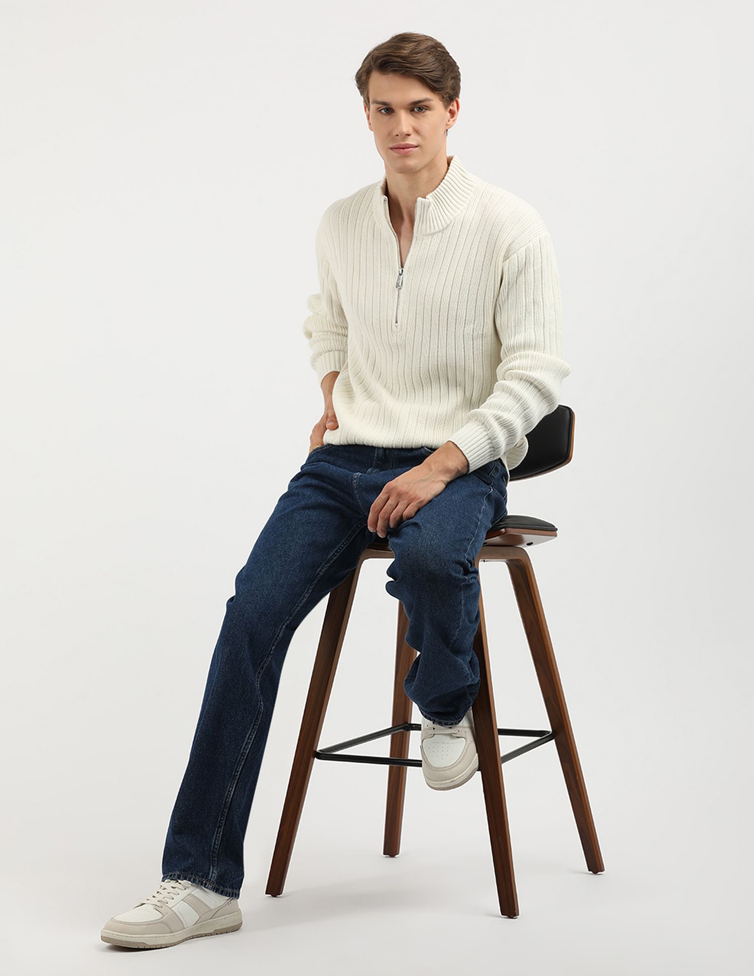 Calvin Klein Jeans Linear Half Zip Solid Sweater