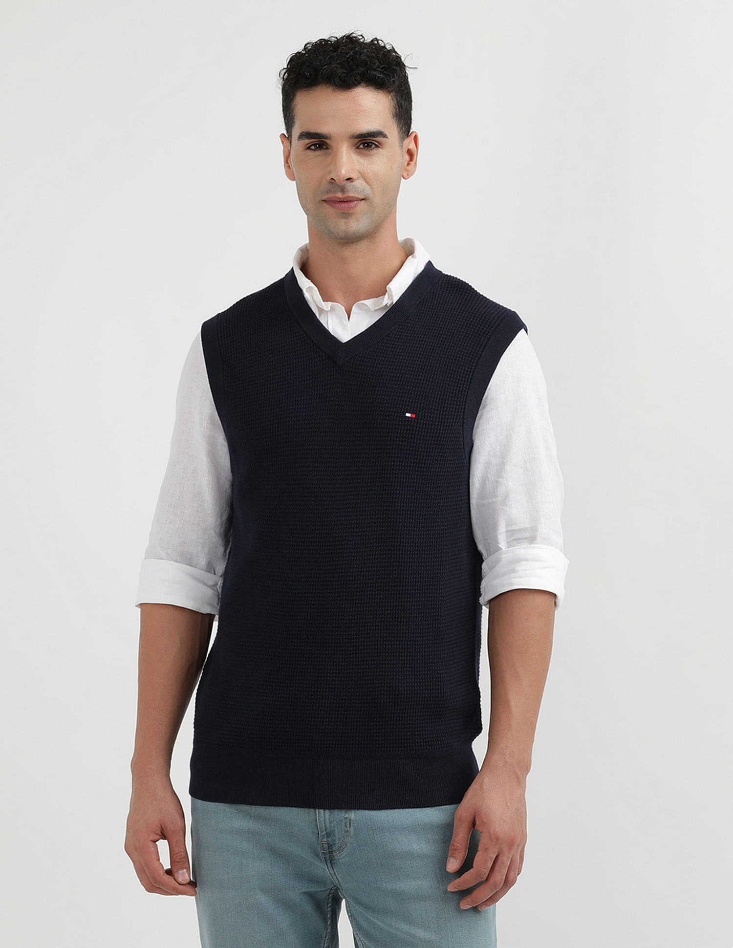 Tommy Hilfiger Refined Structure Sleeveless Jacket