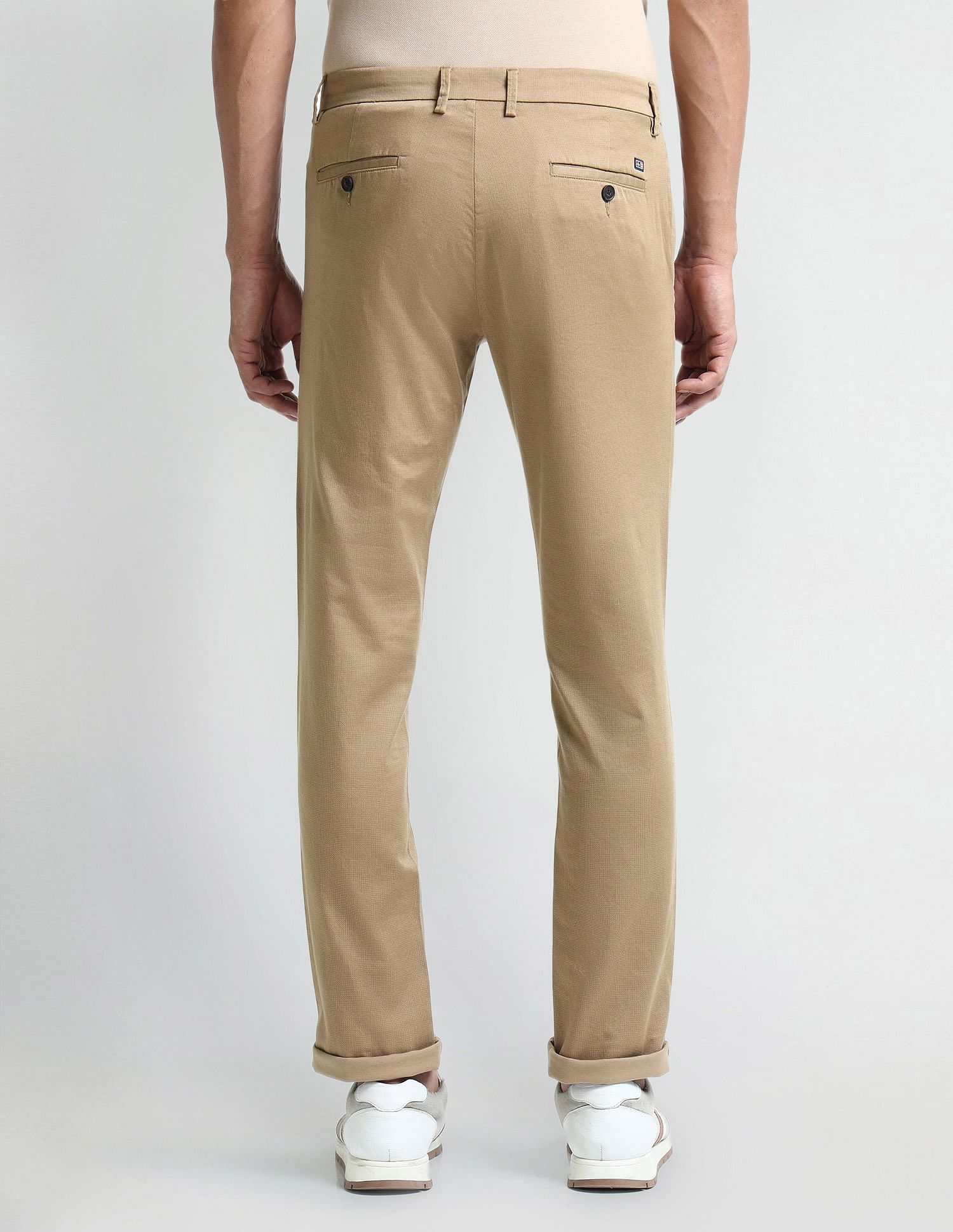 Arrow Sport Slim Fit Geometric Patterned Trousers