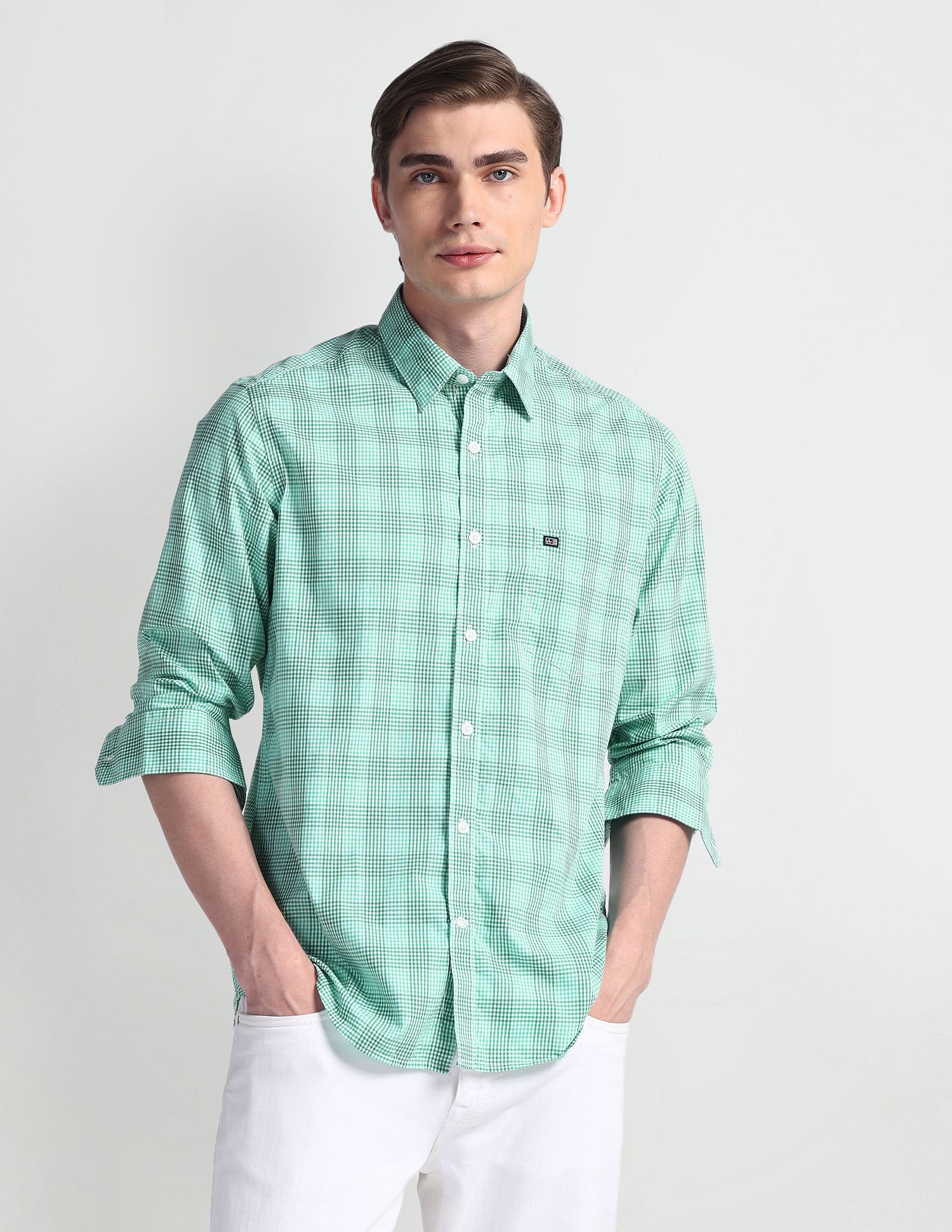 Arrow Sport Point Collar Tartan Shirt