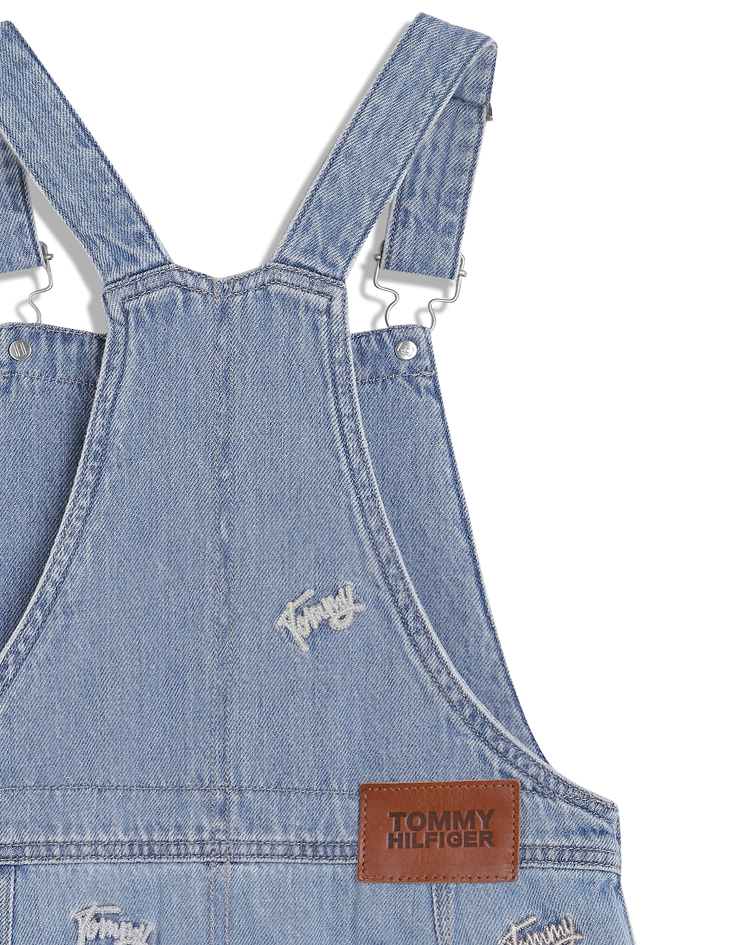 Buy Tommy Hilfiger Kids Girls Brand Embroidered Dungaree Dress - NNNOW.com