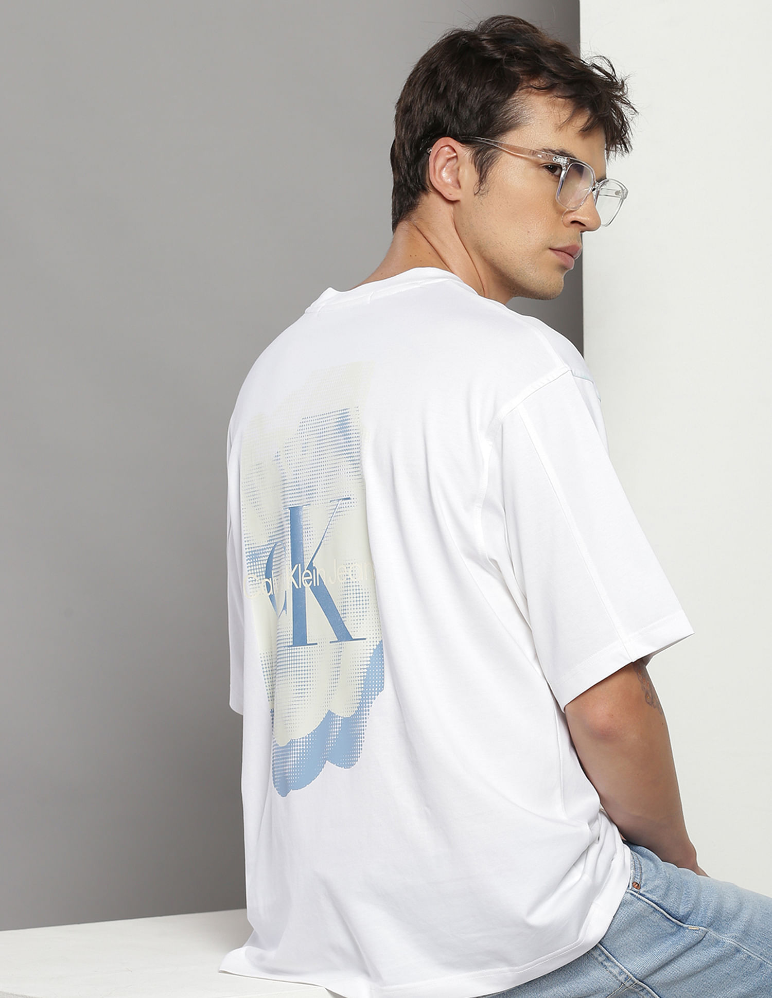 Calvin Klein Relaxed Fit Brand Print T-Shirt