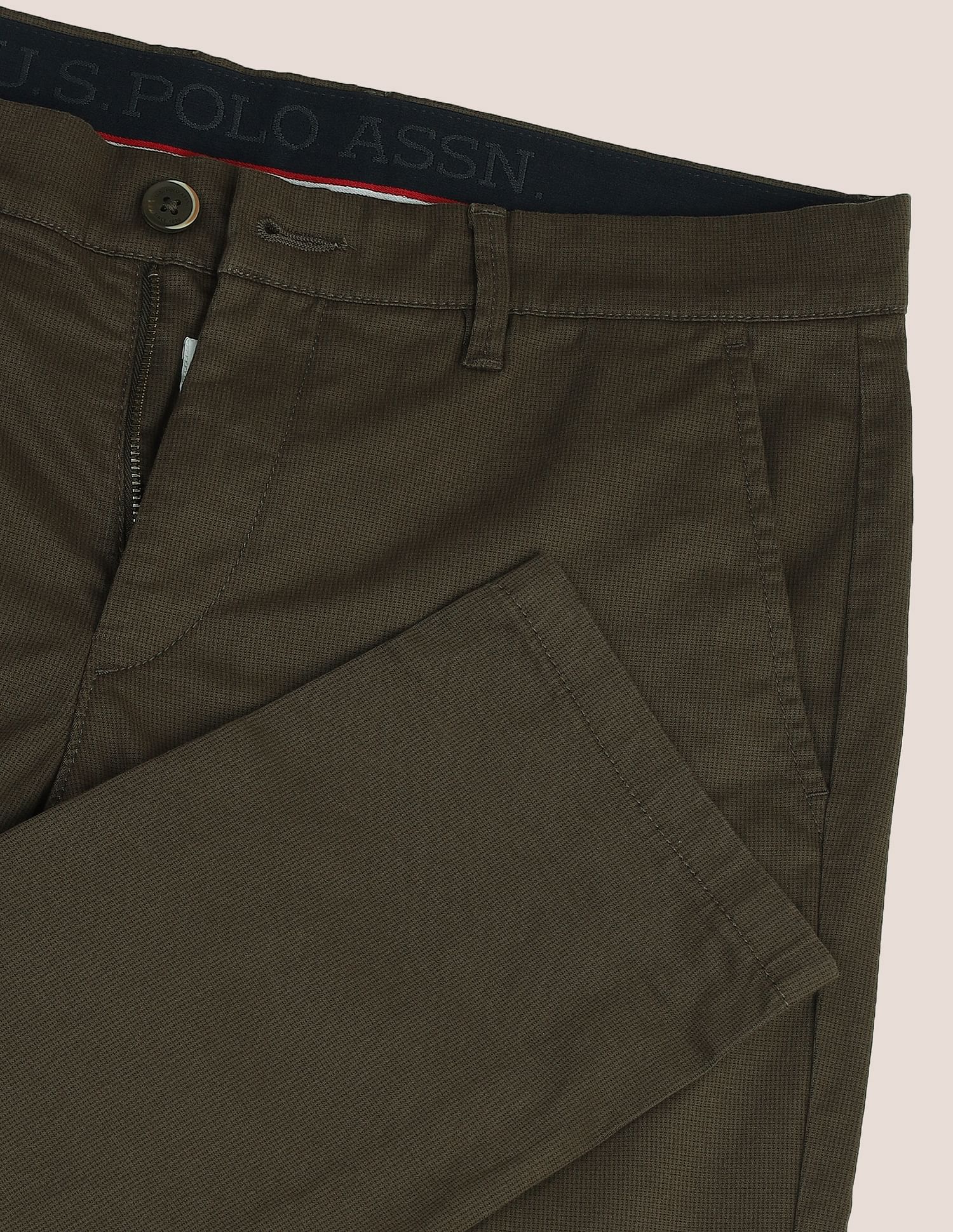 U.S. Polo Assn. Mid Rise Geometric Print Trousers