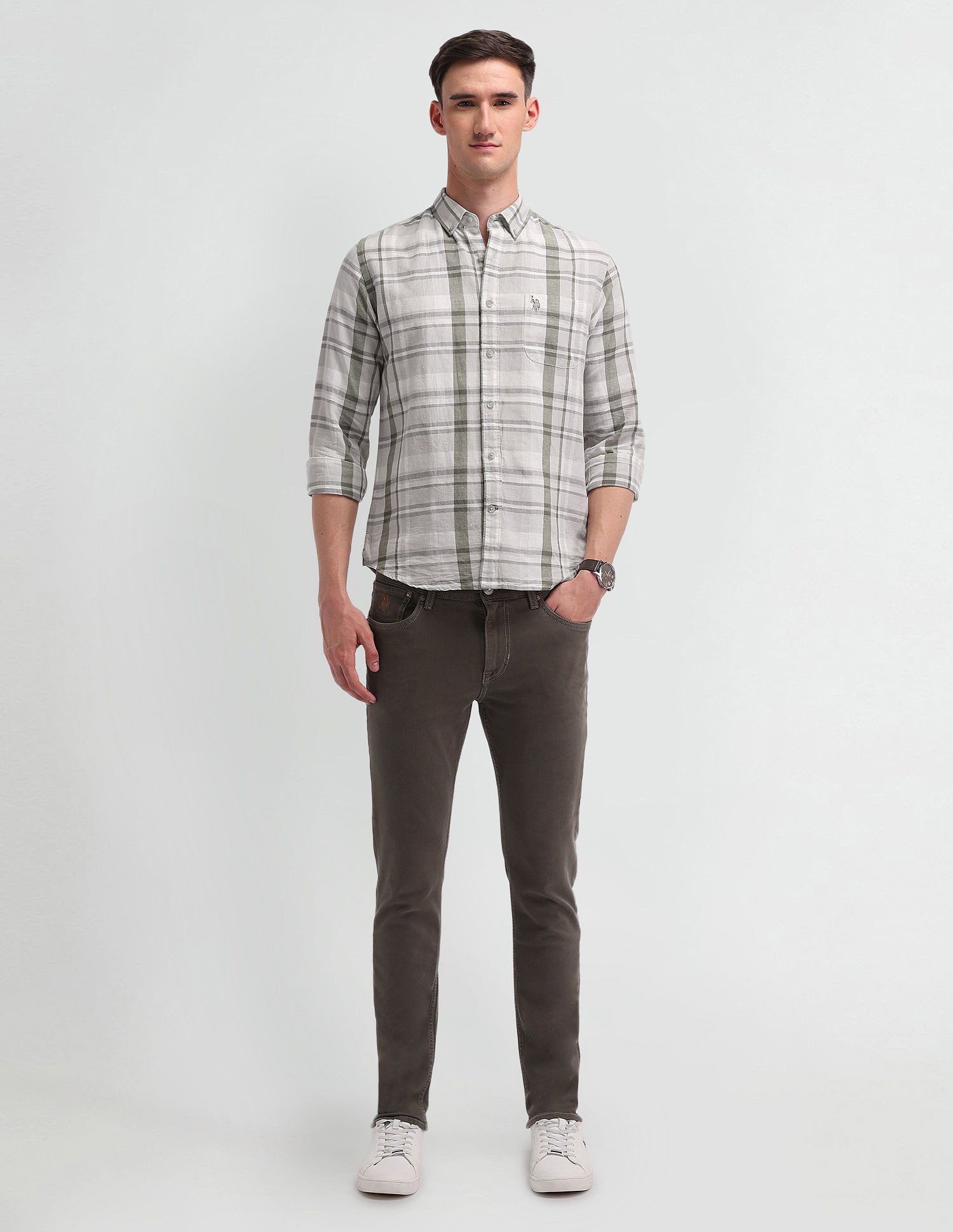 U.S. Polo Assn. Denim Co. Tartan Check Slim Fit Shirt
