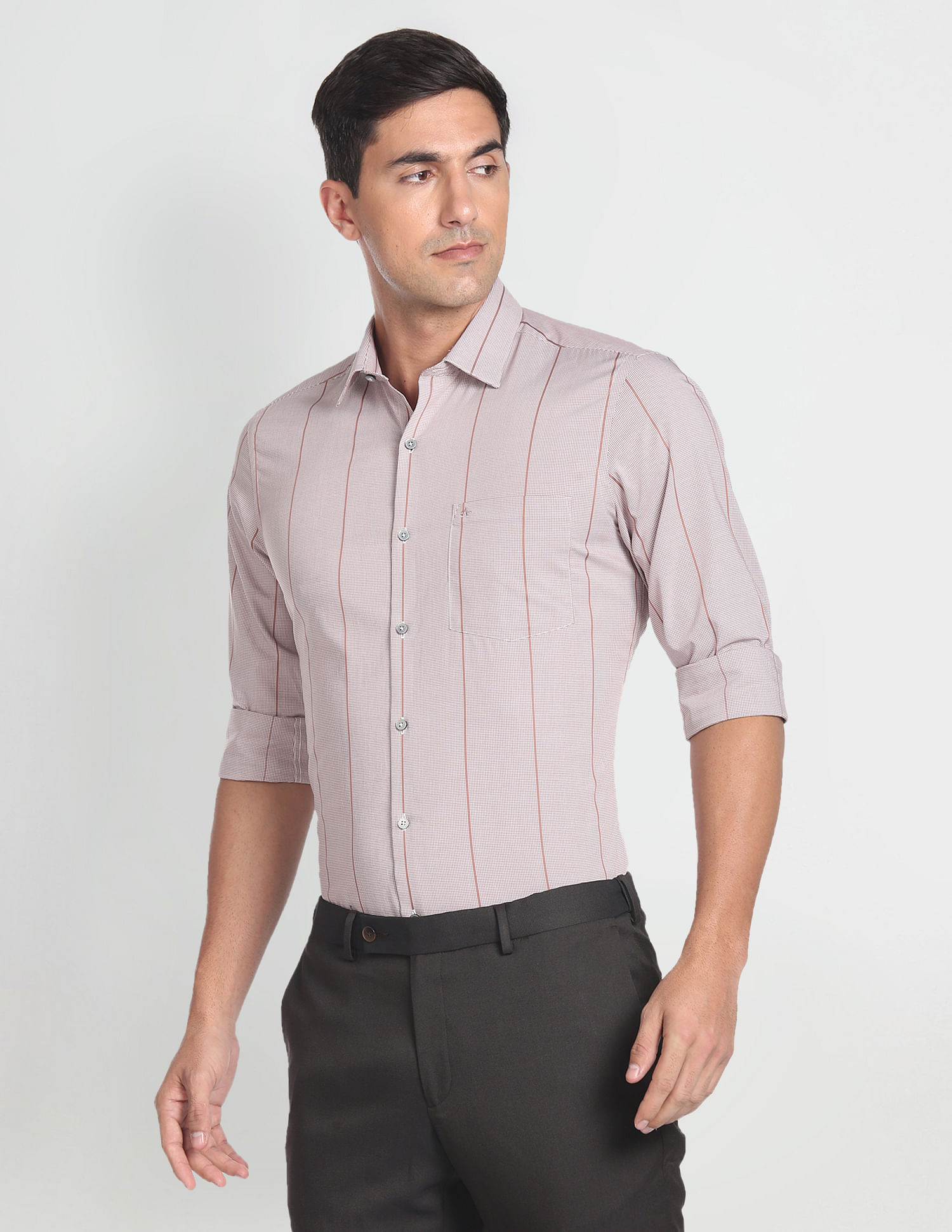 Arrow Vertical Stripe Cotton Formal Shirt