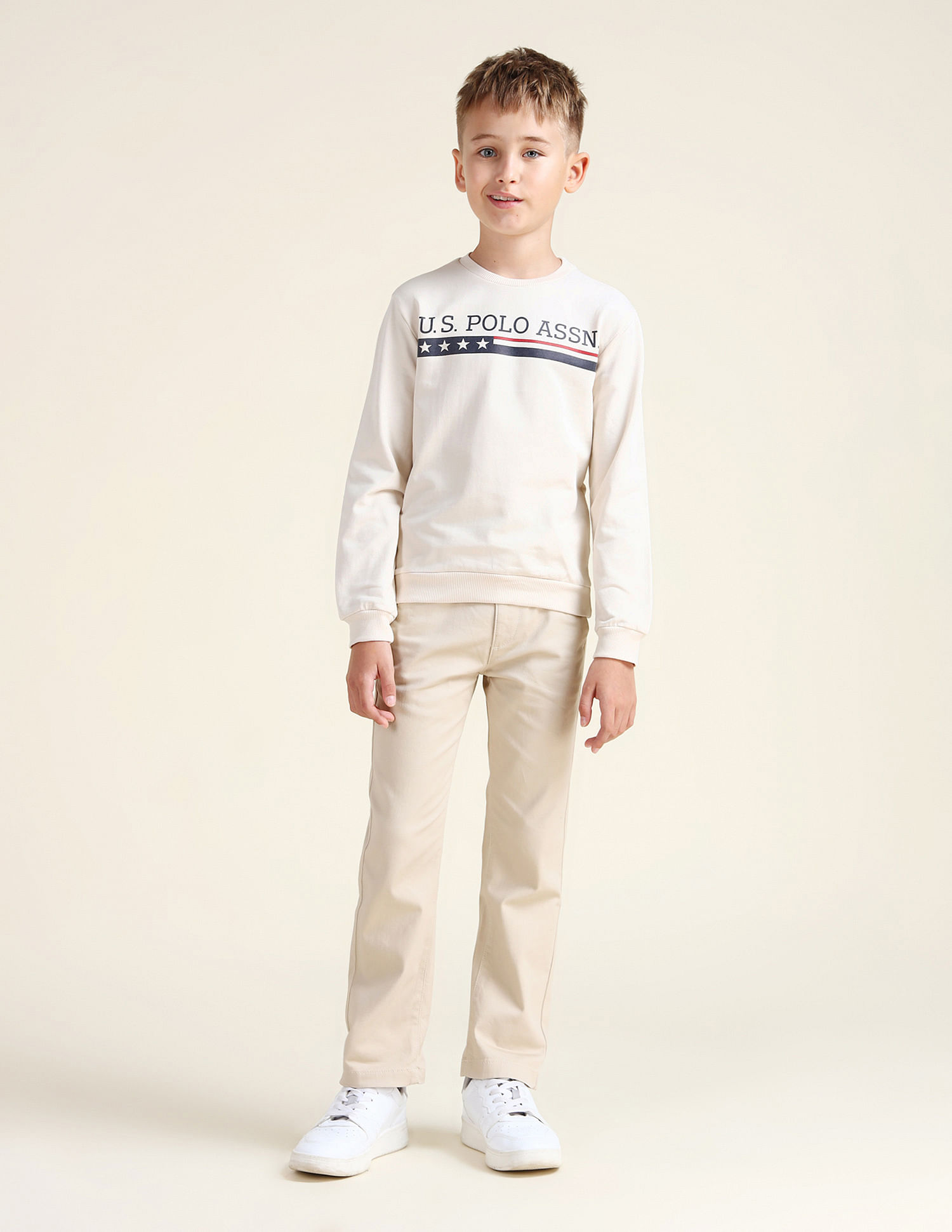 U.S. Polo Assn. Kids Boys Brand Regular Fit Sweatshirt