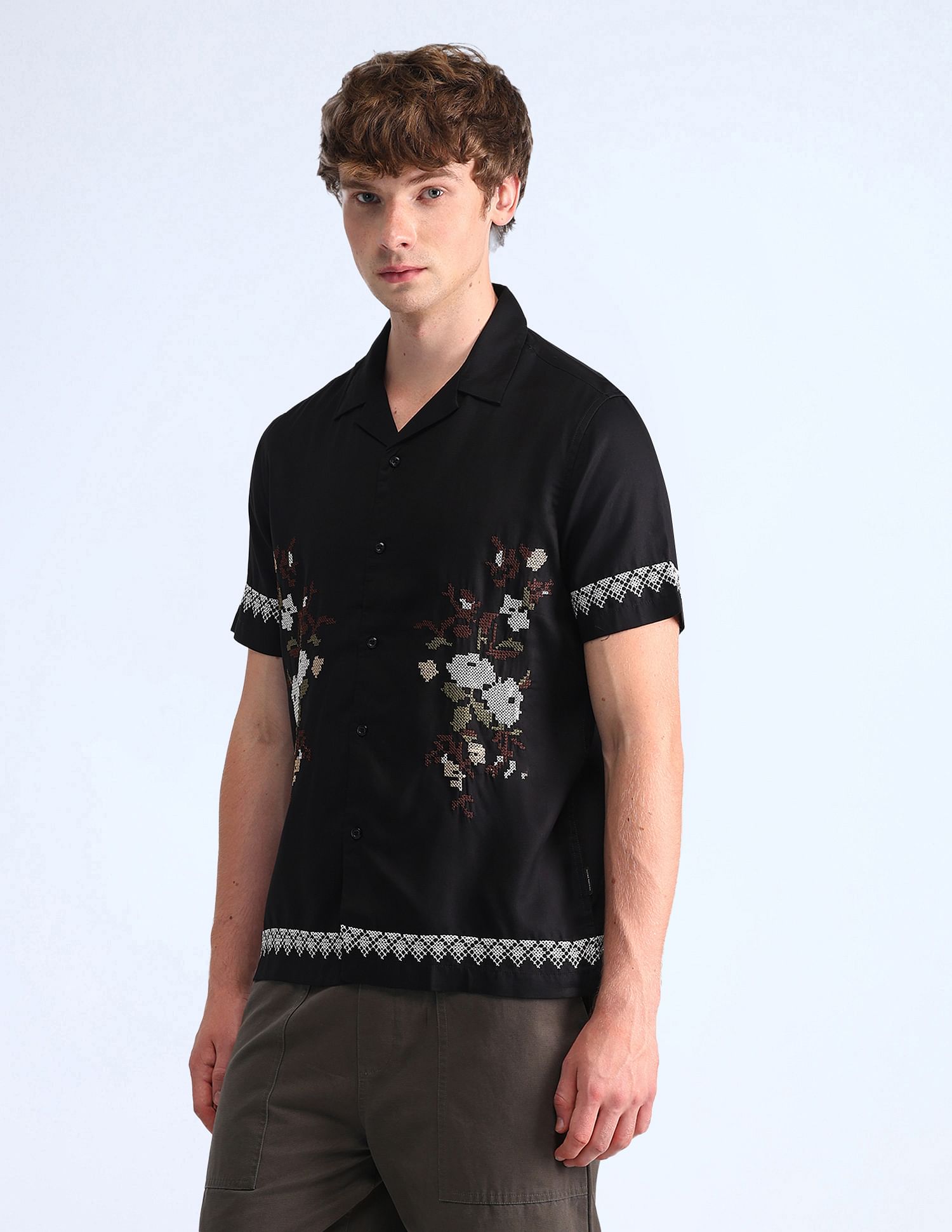 Flying Machine Regular Fit Twill Shirt