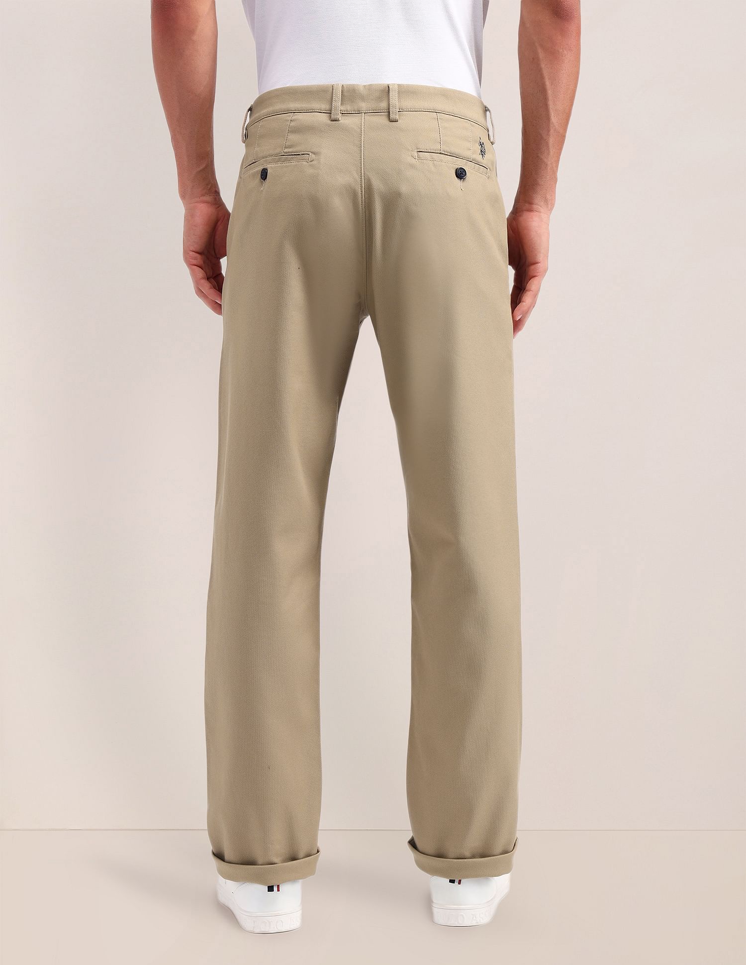 U.S. Polo Assn. Riley Straight Fit Solid Trousers