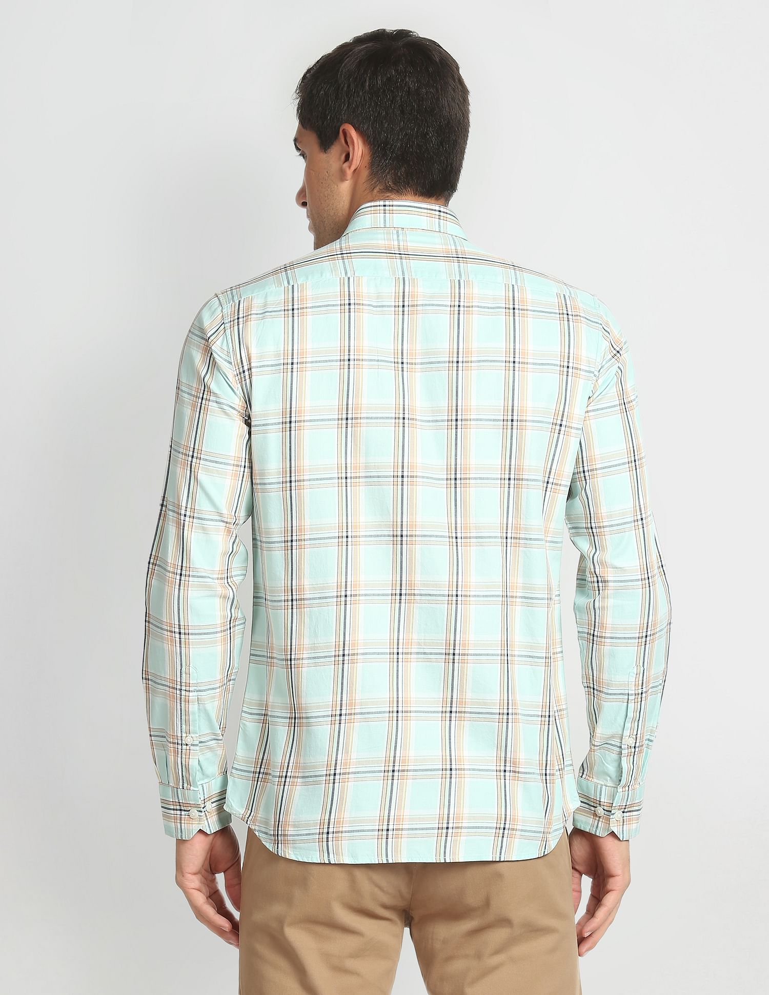 Arrow Sports Spread Collar Cotton Casual Shirt