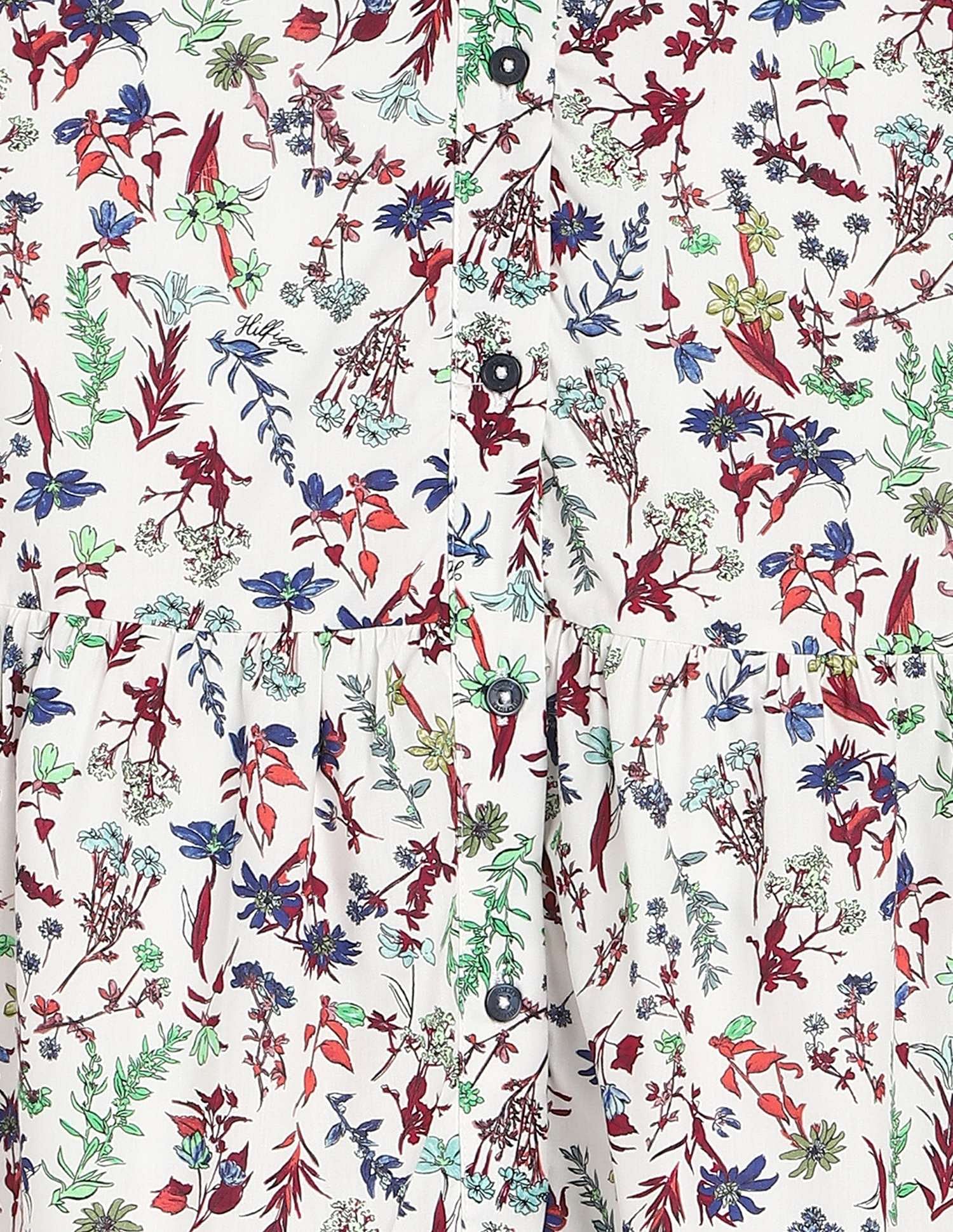 Tommy Hilfiger Kids Girls Printed Regular-Fit Cotton Dress