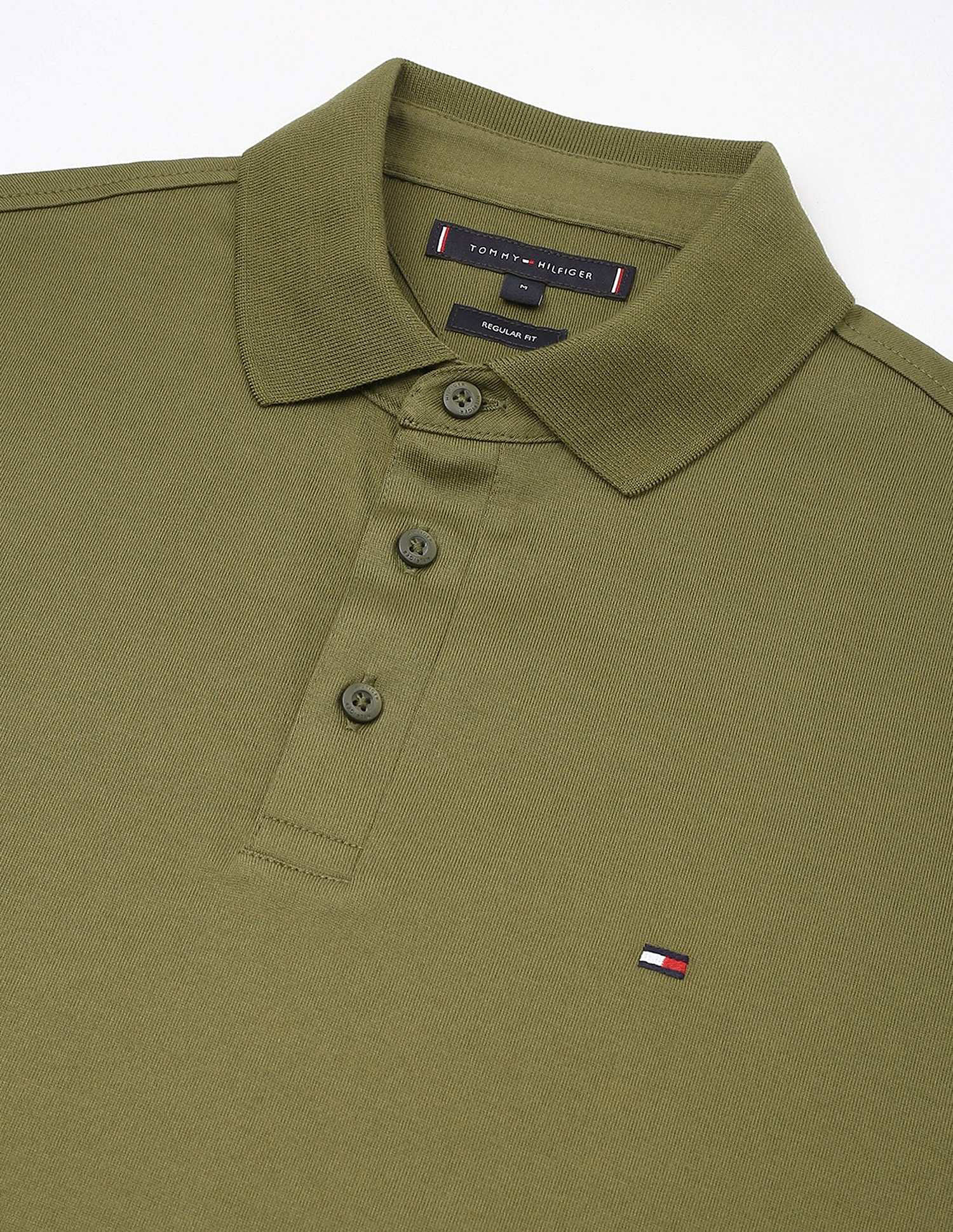 Tommy Hilfiger Solid Regular-Fit Cotton Polo Shirt