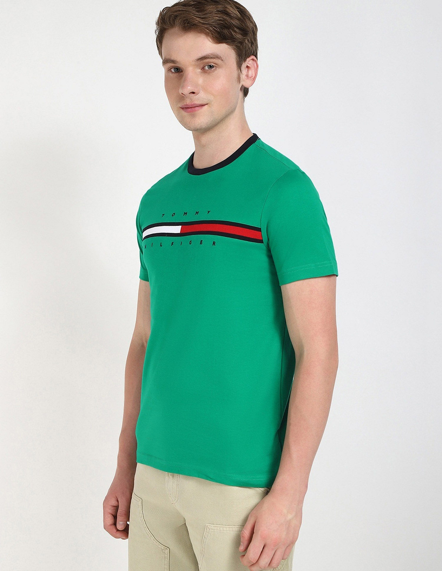 Tommy Hilfiger Embroidered Logo Regular-Fit Cotton T-Shirt