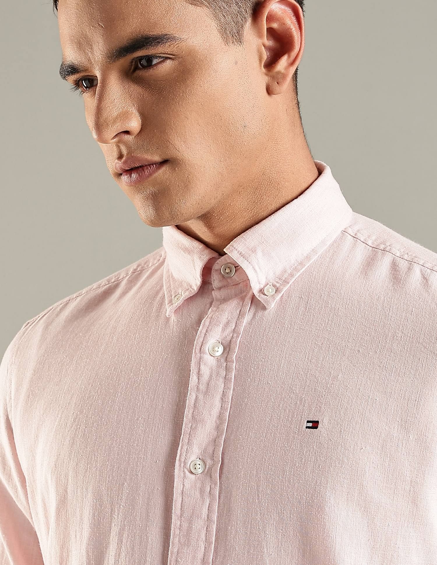 Tommy Hilfiger Solid Regular Fit Cotton Shirt