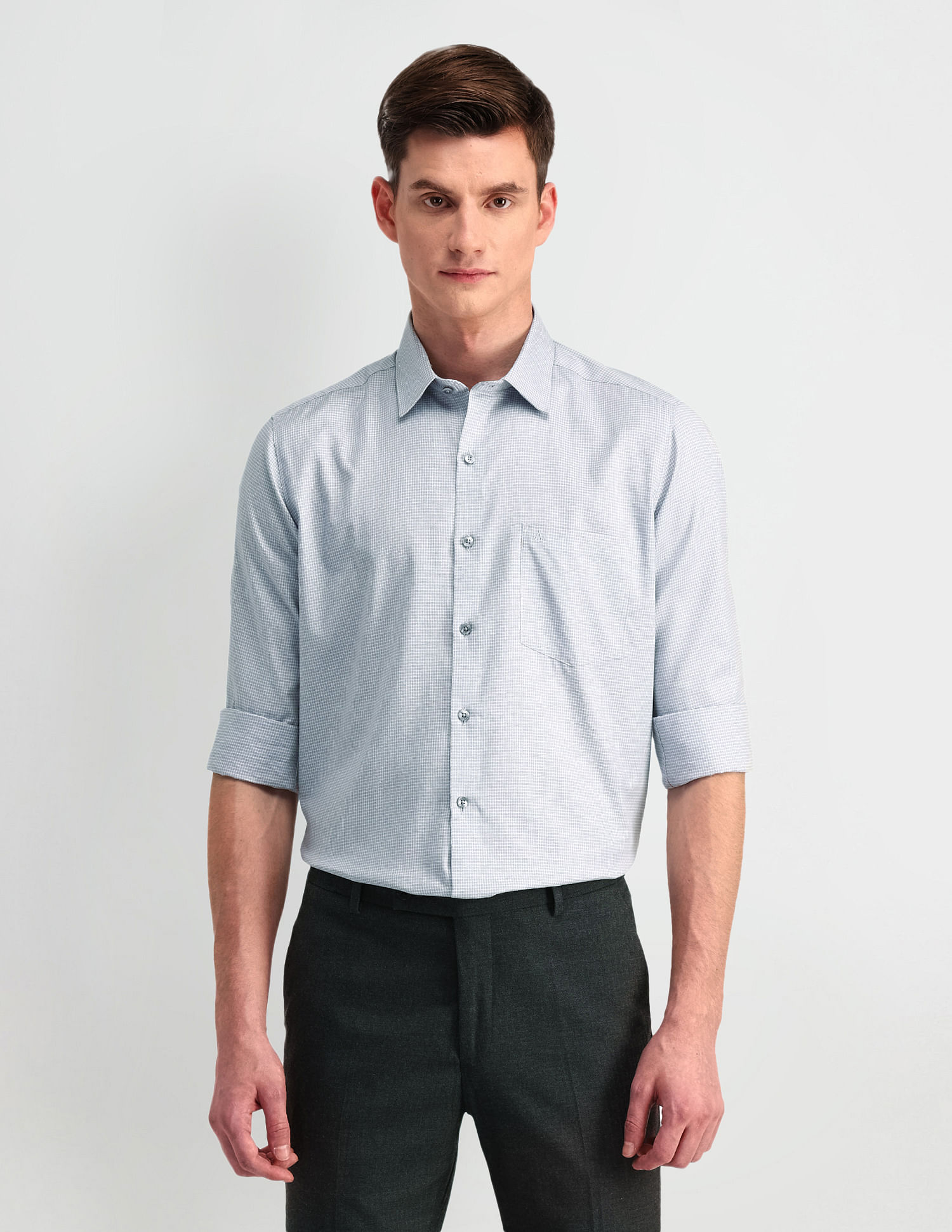 Arrow Manhattan Slim Fit Geometric Shirt