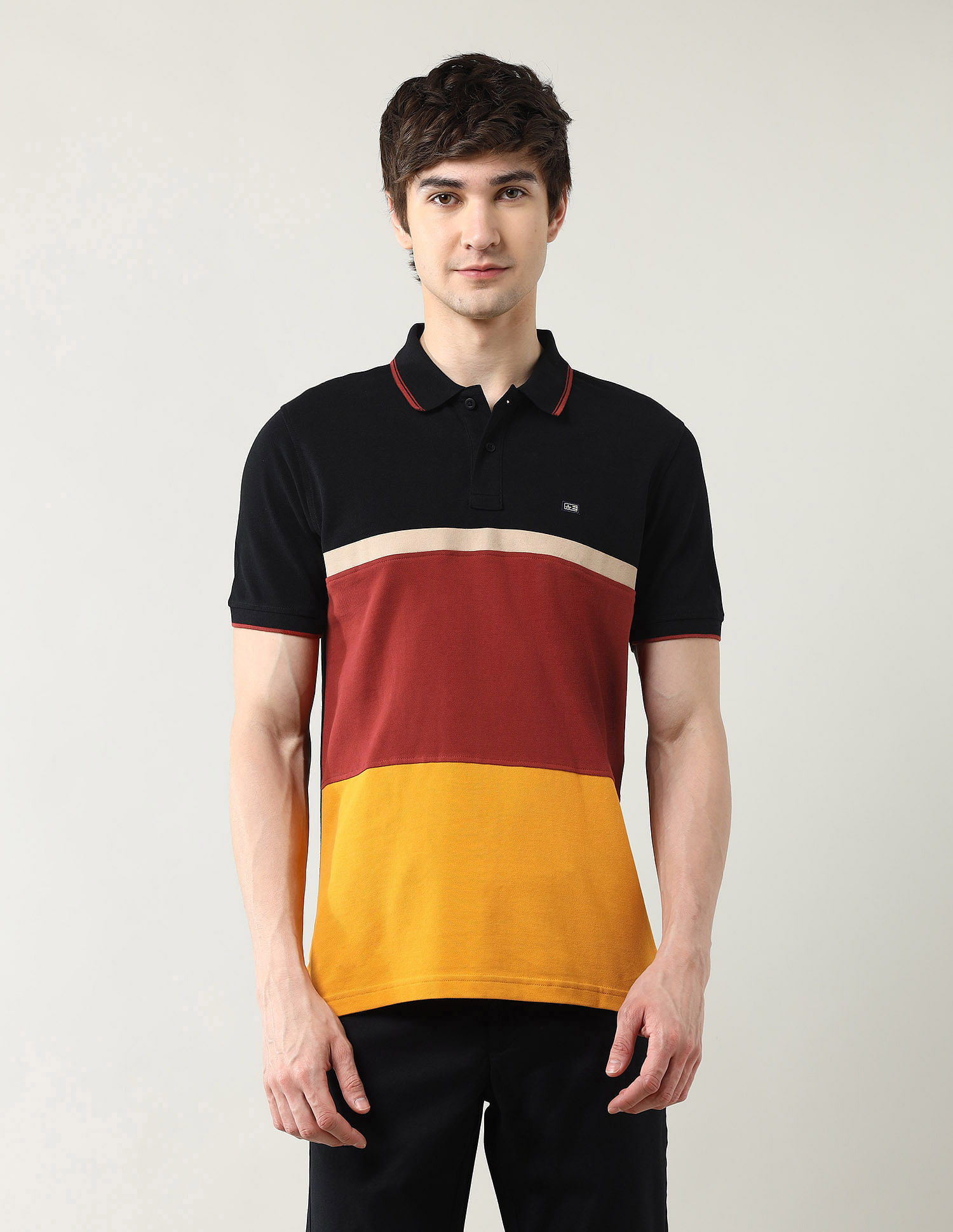 Arrow Sport Colourblocked Regular Fit Polo Shirt