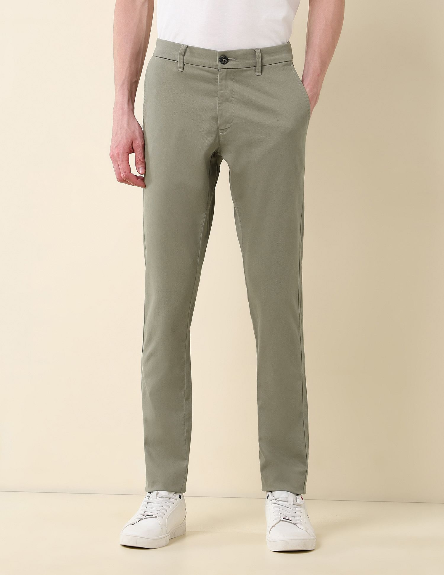 U.S. Polo Assn. Textured Austin Slim Fit Twill Trousers
