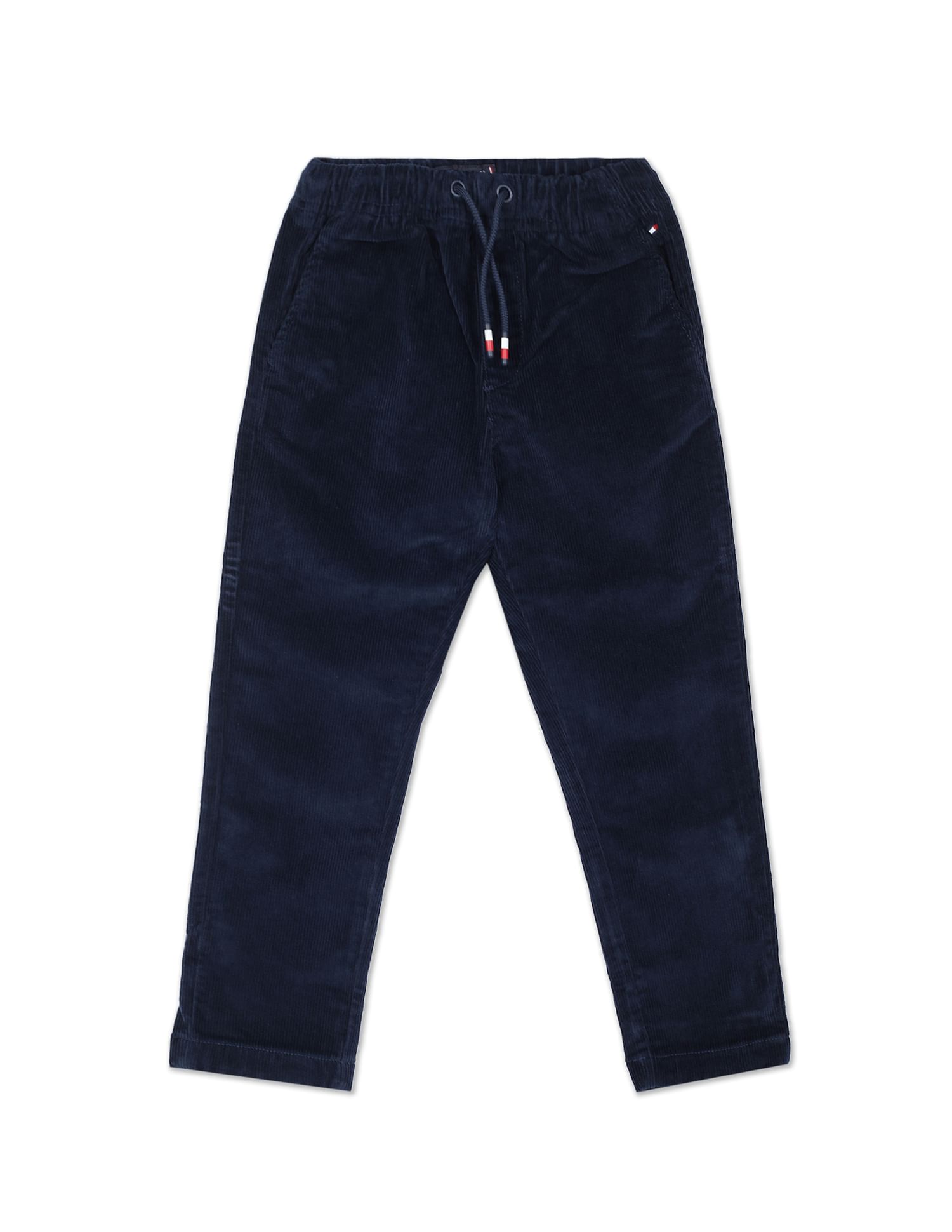 Buy Tommy Hilfiger Kids Boys Navy Mid Rise Corduroy Pull On Pants NNNOW