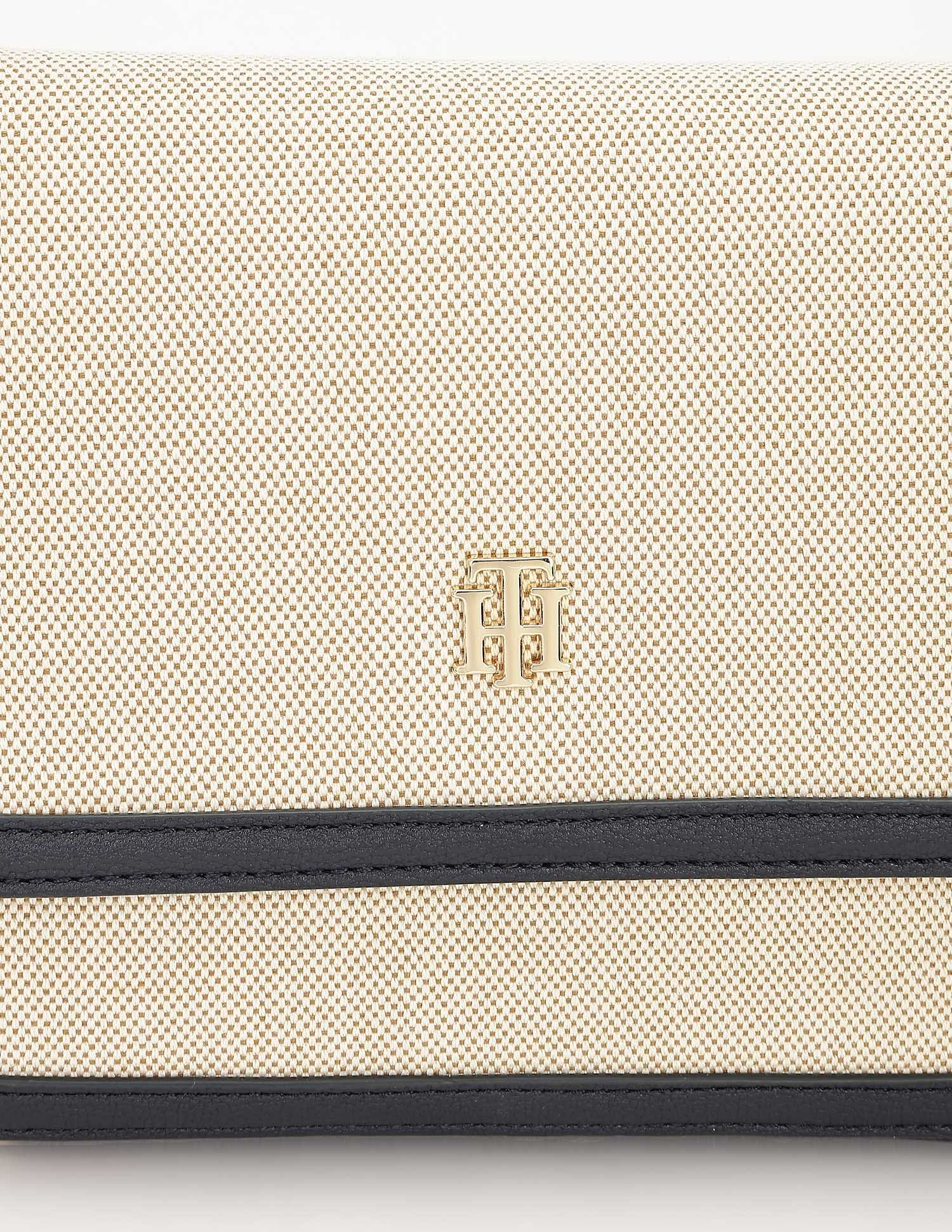 Tommy Hilfiger Solid Blue Polyester Sling Bags