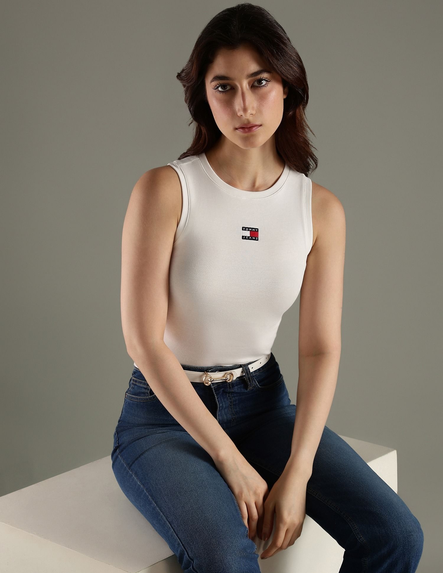 Tommy Hilfiger Solid Slim Fit Cotton T-Shirt