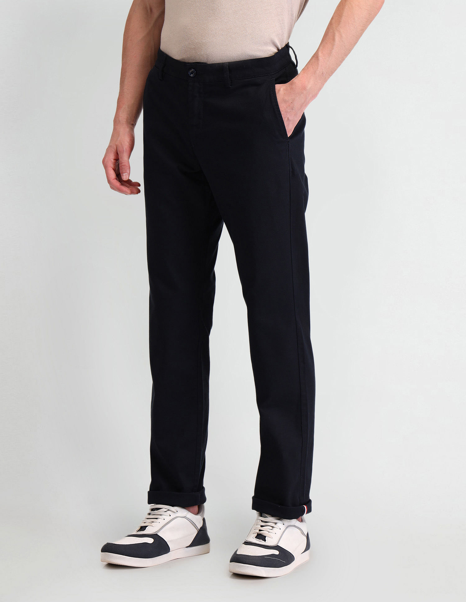 Arrow Sports Slim Fit Inner Web Detailed Trousers