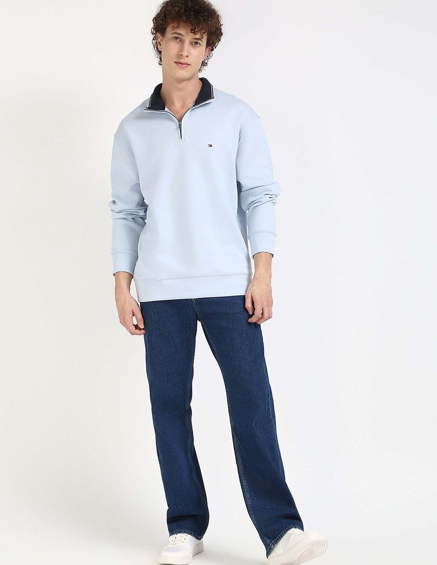 Tommy Hilfiger Solid Regular-Fit Cotton Sweatshirt