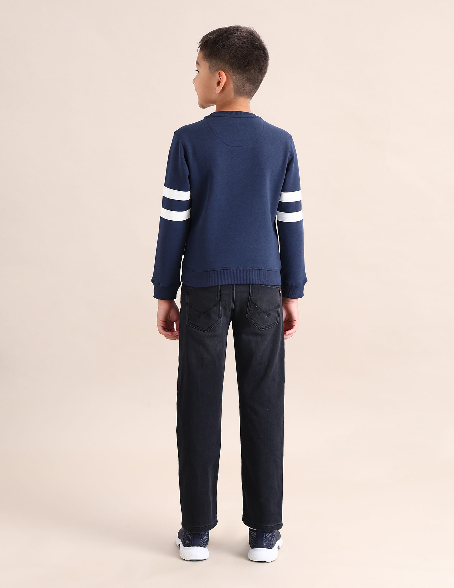 U.S. Polo Assn. Kids Boys Brand Printed Regular Fit Sweatshirt