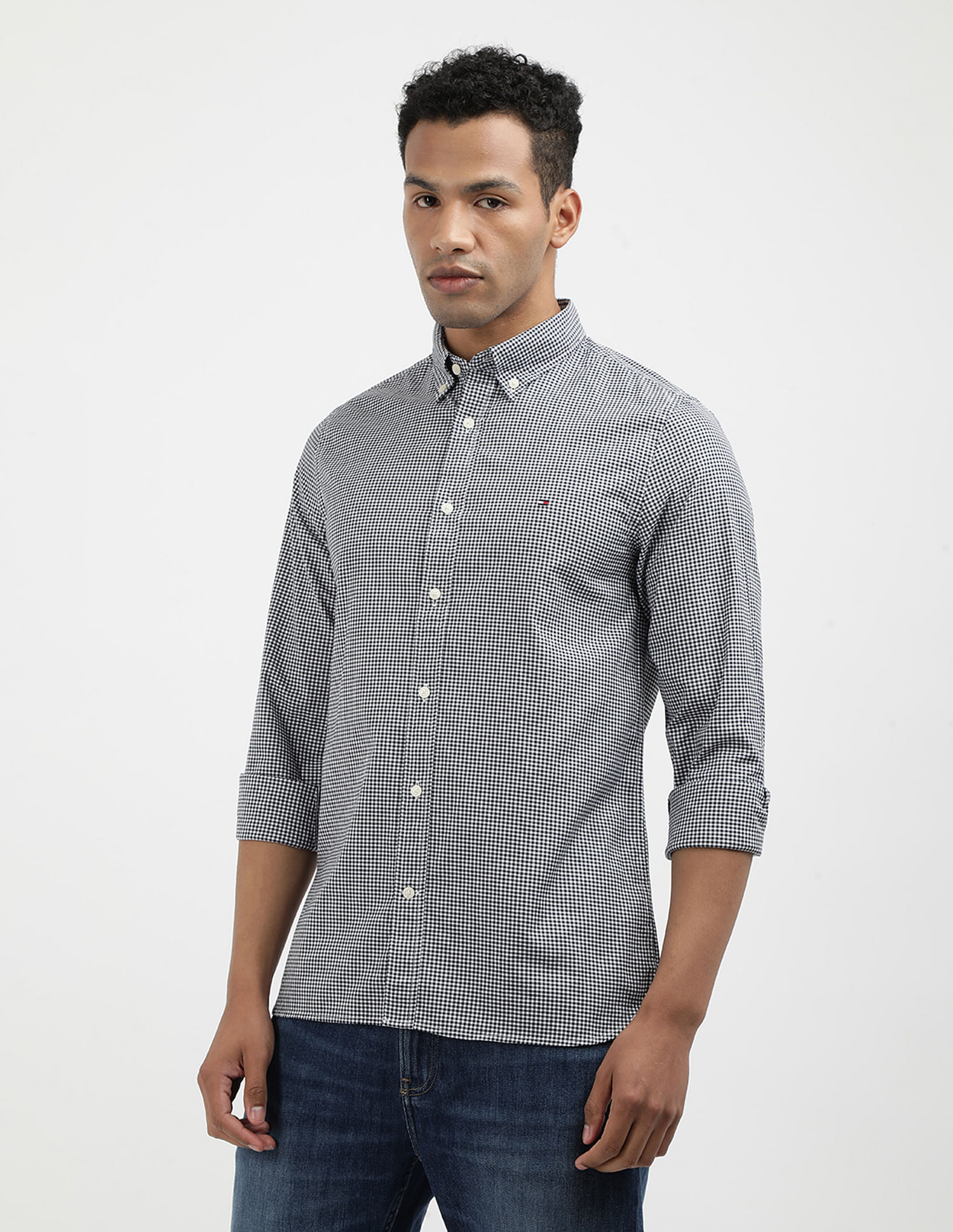 Tommy Hilfiger Micro Gingham Check Poplin Shirt