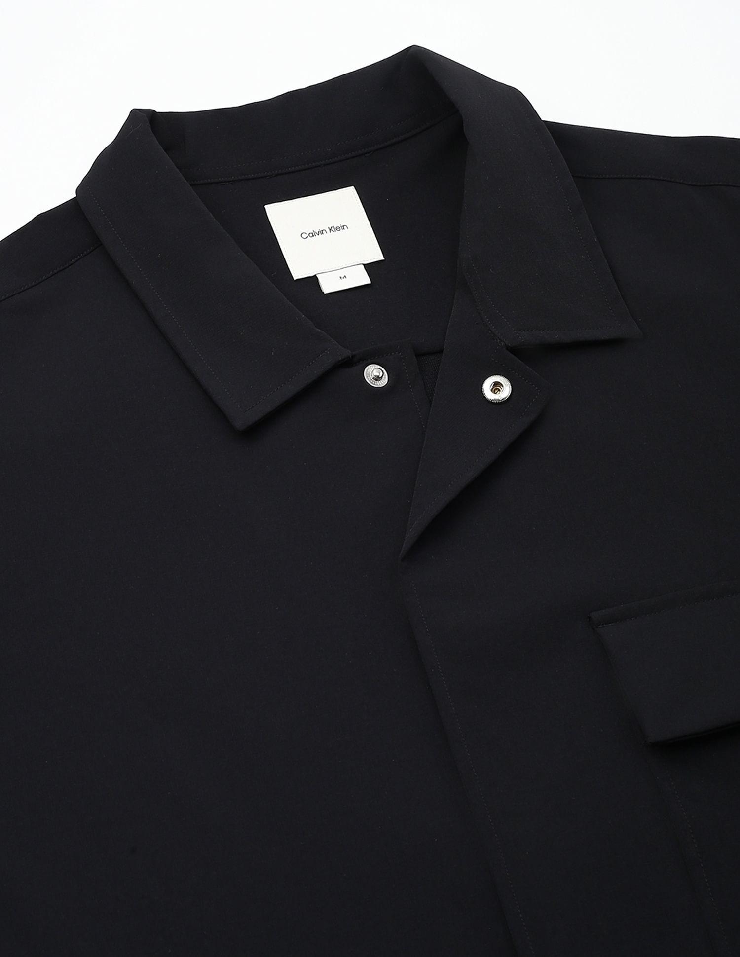 Calvin Klein Jeans Solid Boxy-Fit Poplin Woven Shirt
